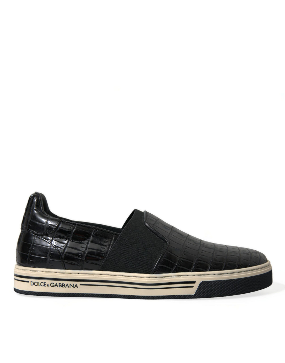 Dolce & Gabbana Black Croc Exotic Leather Sneakers Shoes -   -  Dolce & Gabbana.