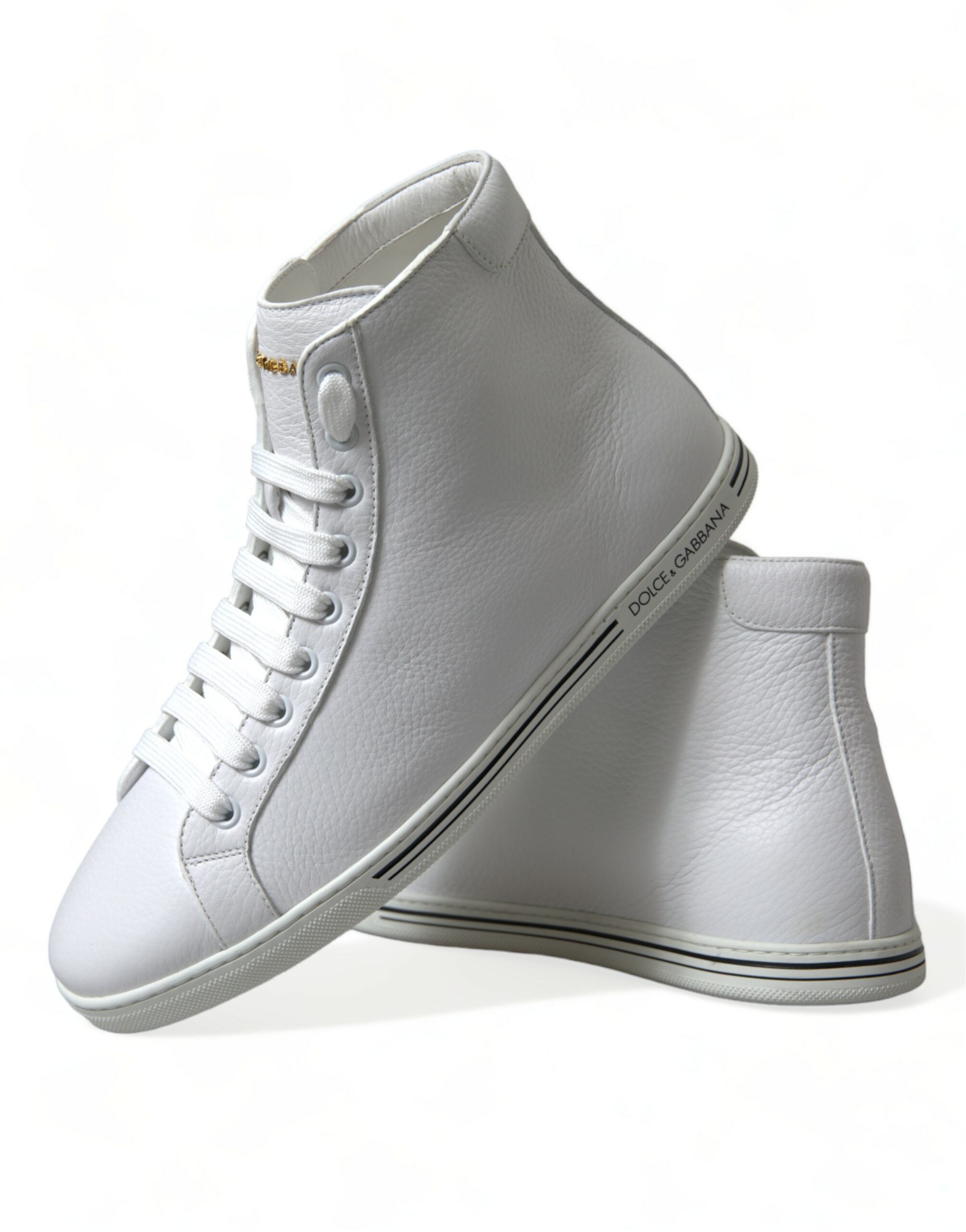 Dolce & Gabbana White Saint Tropez High Top Men Sneakers Shoes -   -  Dolce & Gabbana.
