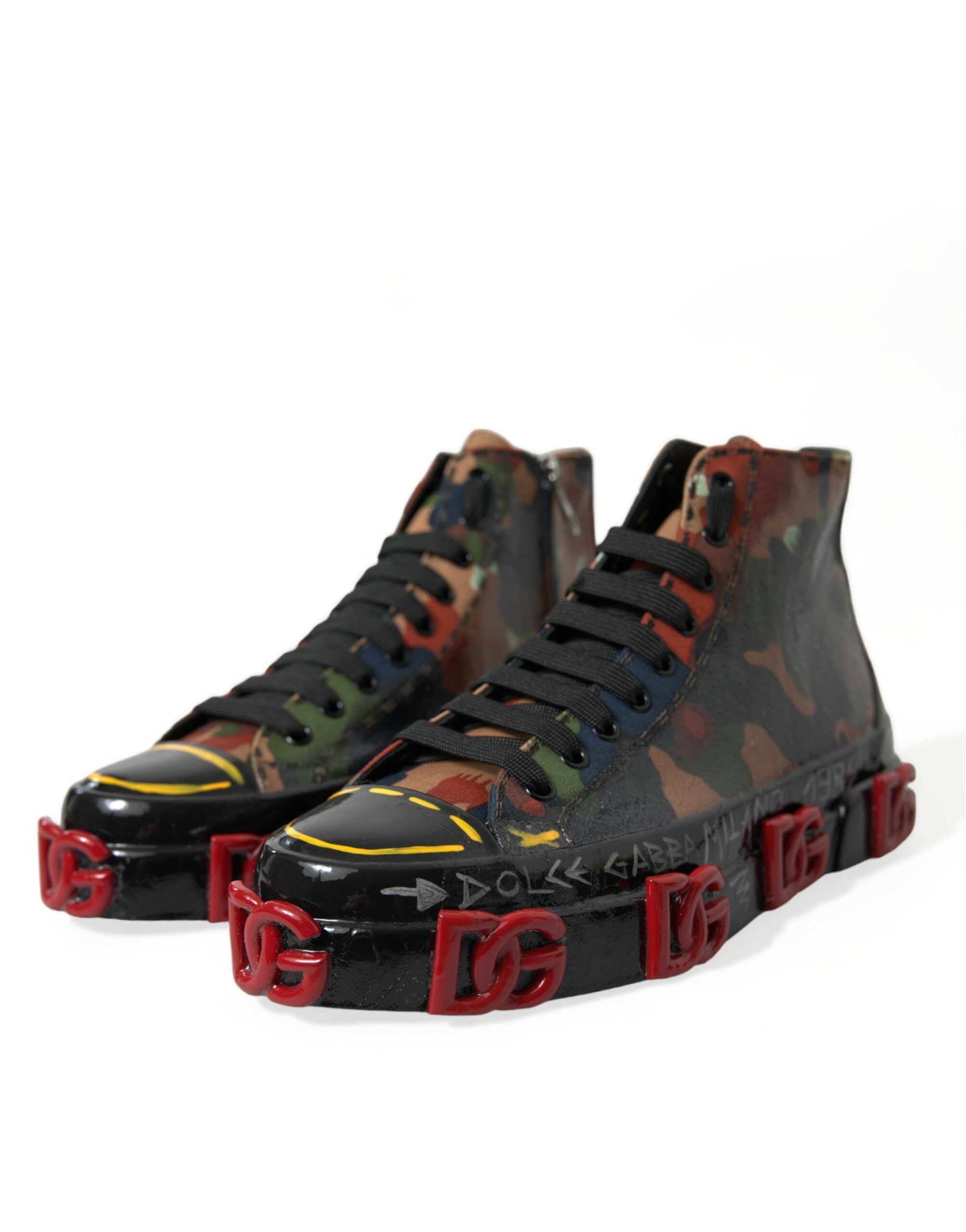 Dolce & Gabbana Multicolor Camouflage High Top Men Sneakers Shoes -   -  Dolce & Gabbana.