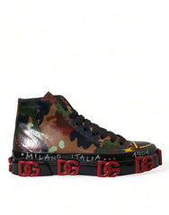 Dolce & Gabbana Multicolor Camouflage High Top Men Sneakers Shoes -   -  Dolce & Gabbana.