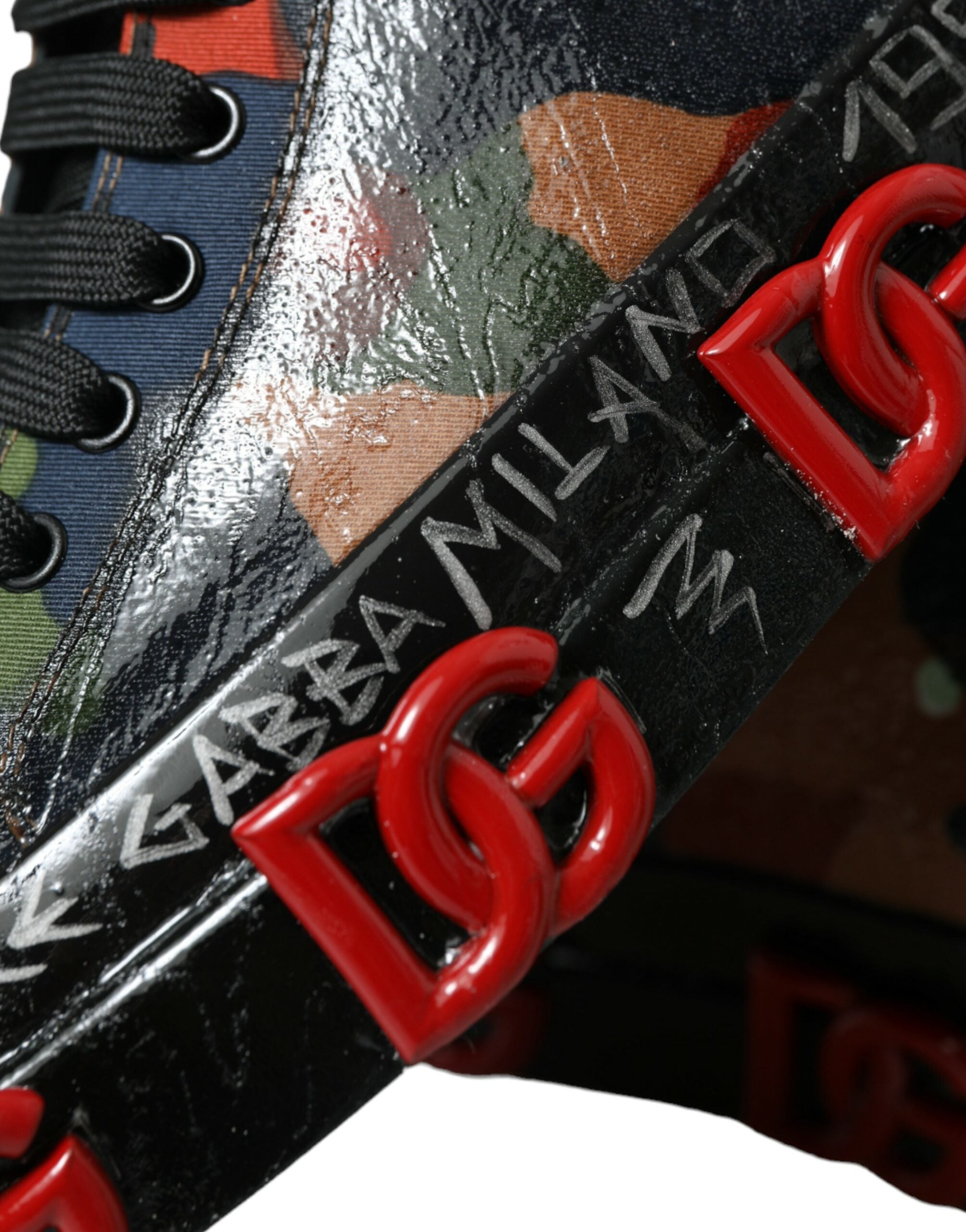 Dolce & Gabbana Multicolor Camouflage High Top Men Sneakers Shoes -   -  Dolce & Gabbana.