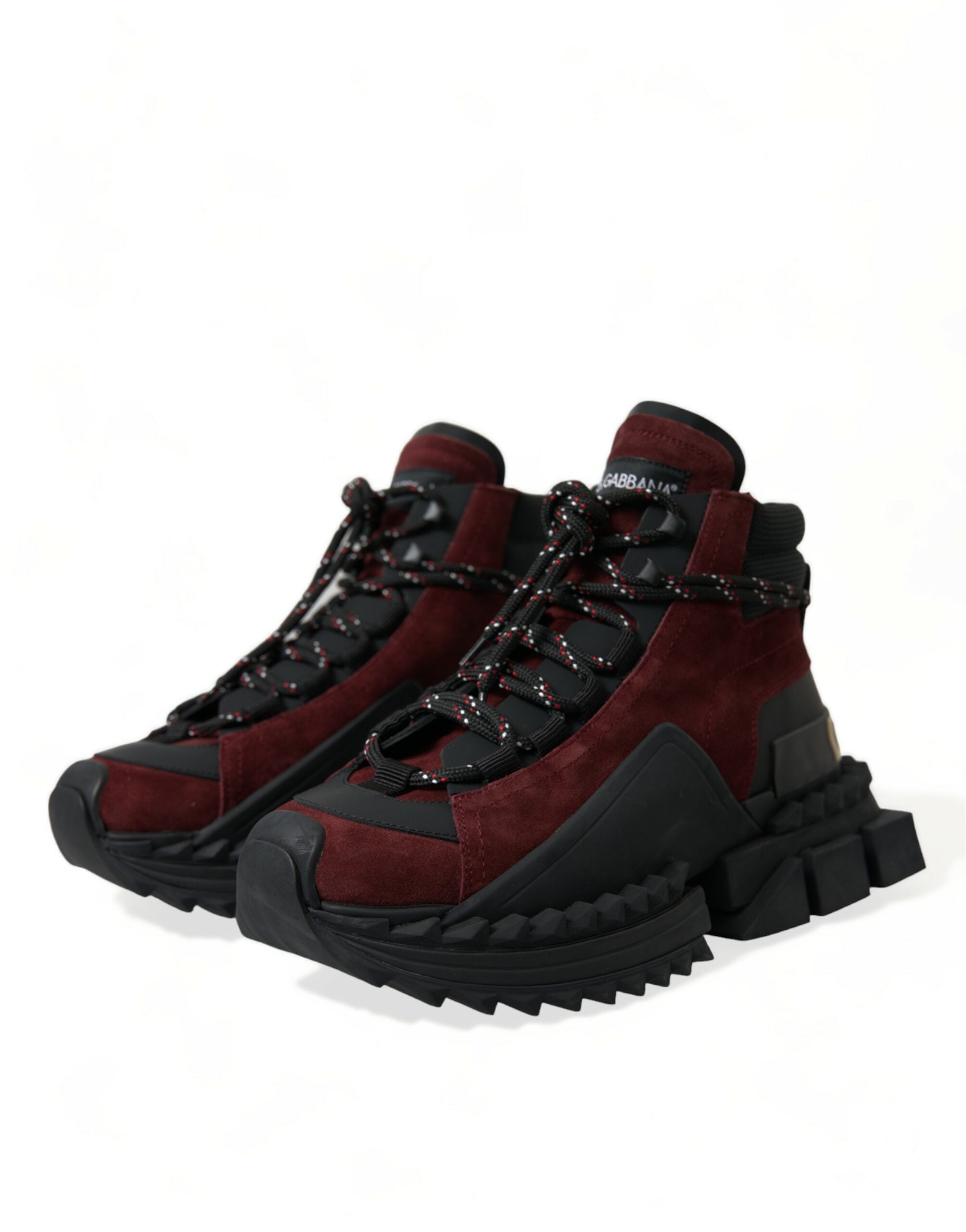 Dolce & Gabbana Burgundy Super King High Top Men Sneakers Shoes -   -  Dolce & Gabbana.