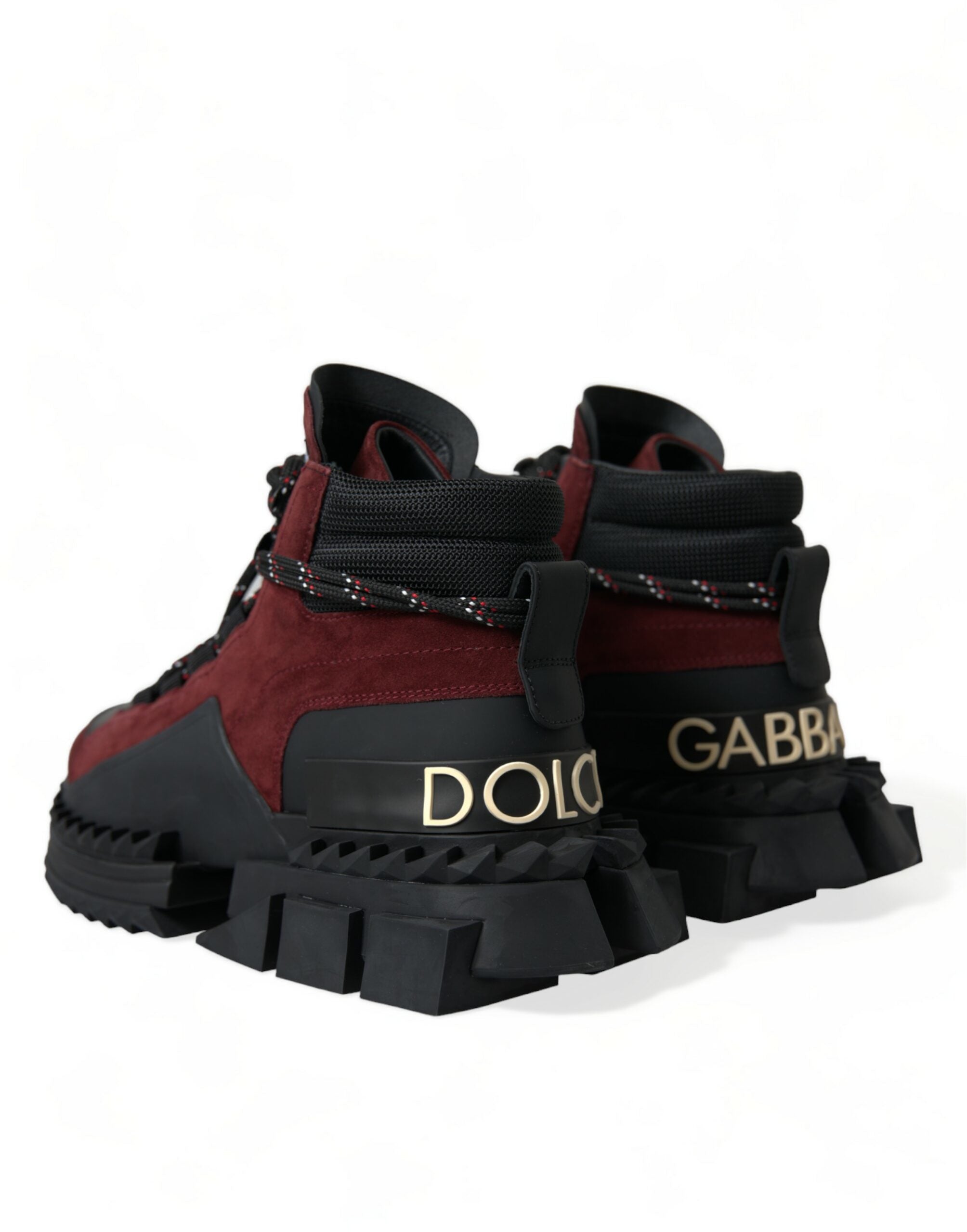 Dolce & Gabbana Burgundy Super King High Top Men Sneakers Shoes -   -  Dolce & Gabbana.