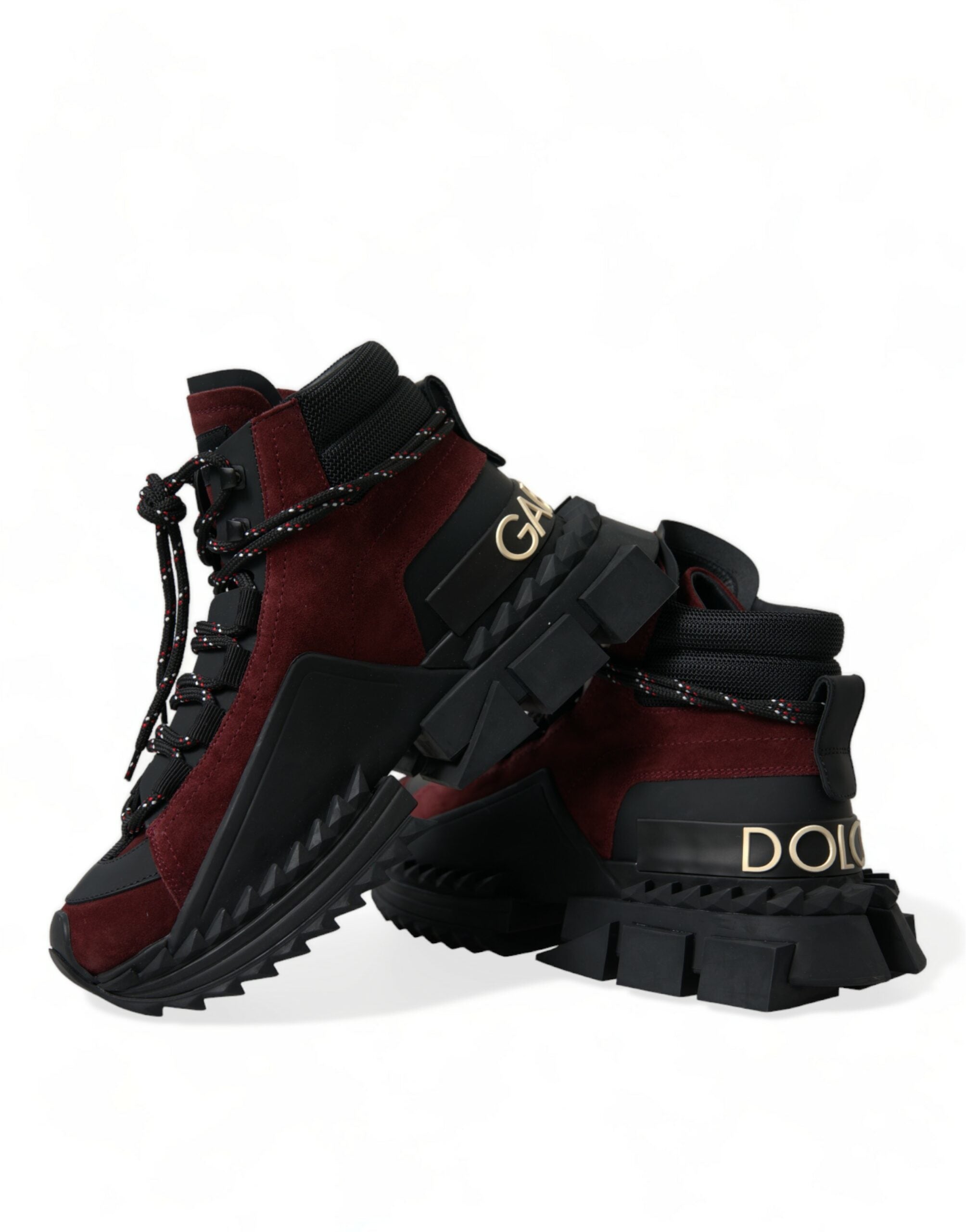 Dolce & Gabbana Burgundy Super King High Top Men Sneakers Shoes -   -  Dolce & Gabbana.