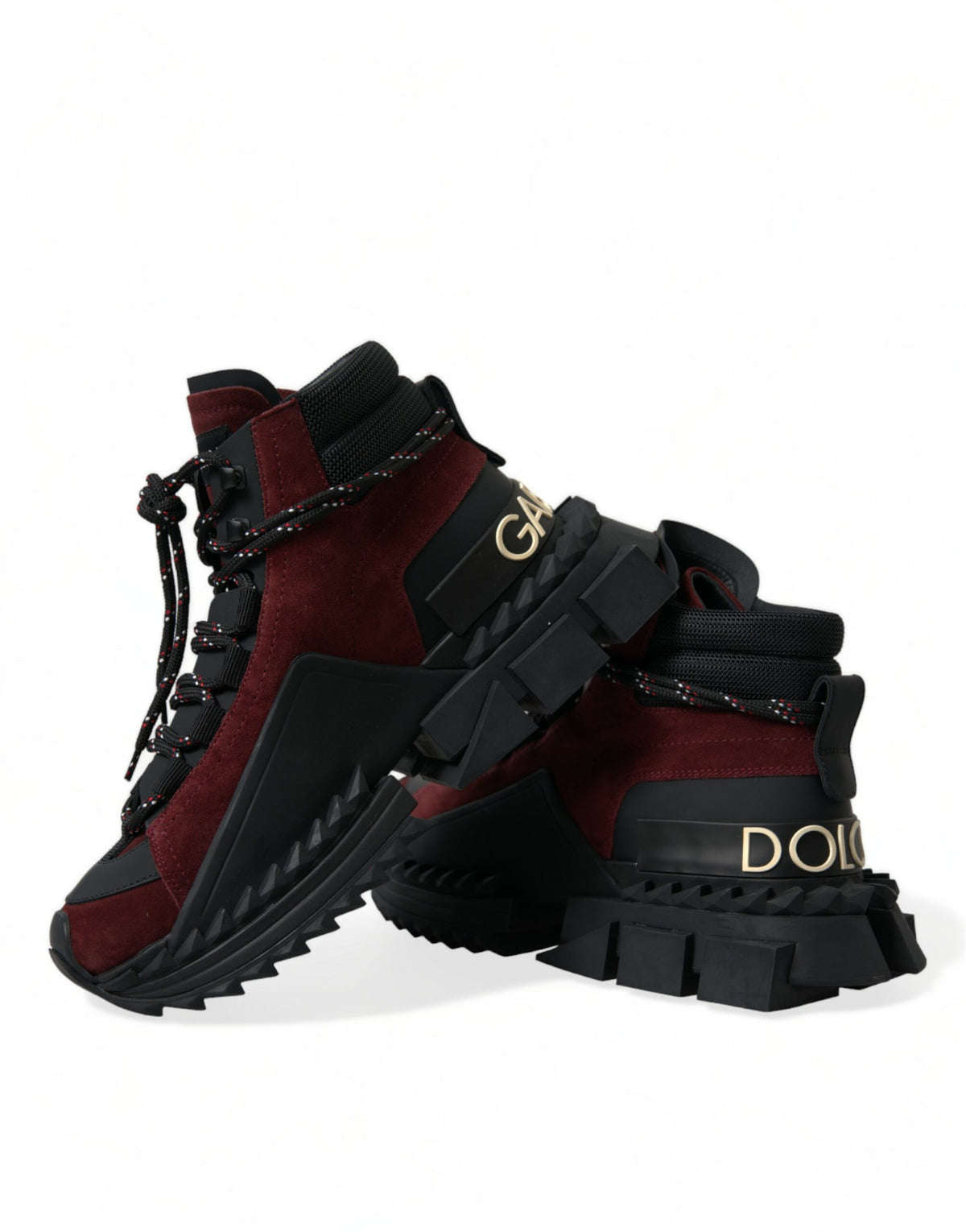 Dolce & Gabbana Burgundy Super King High Top Men Sneakers Shoes -   -  Dolce & Gabbana.