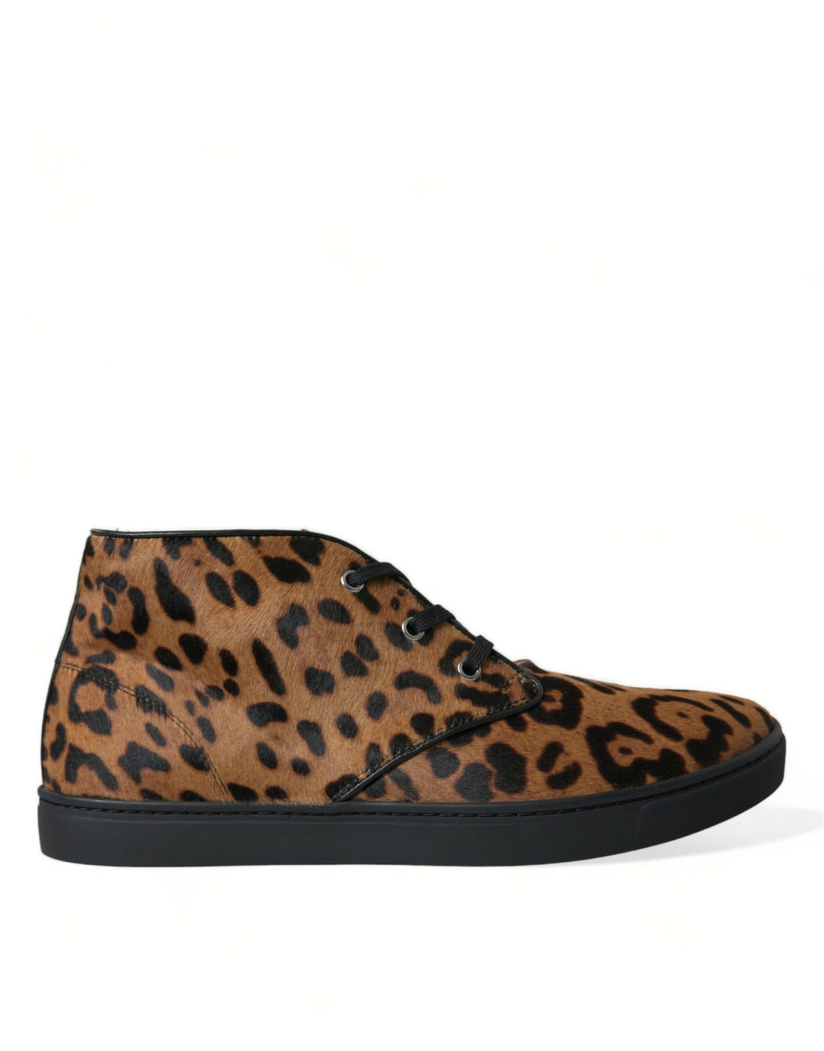 Dolce & Gabbana Brown Leopard Pony Hair Leather Sneakers Shoes -   -  Dolce & Gabbana.
