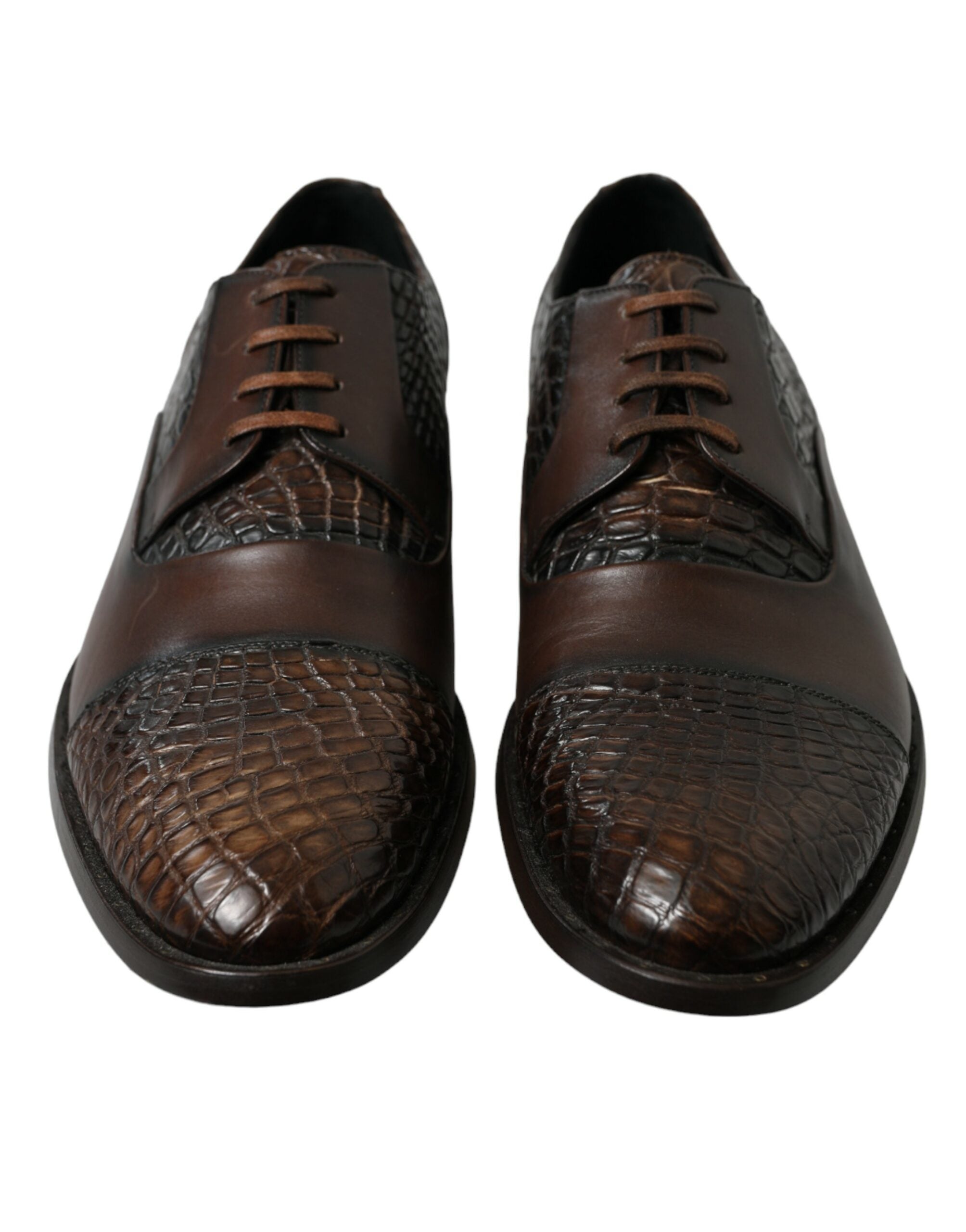 Dolce & Gabbana Brown Exotic Leather Lace Up Oxford Dress Shoes -   -  Dolce & Gabbana.