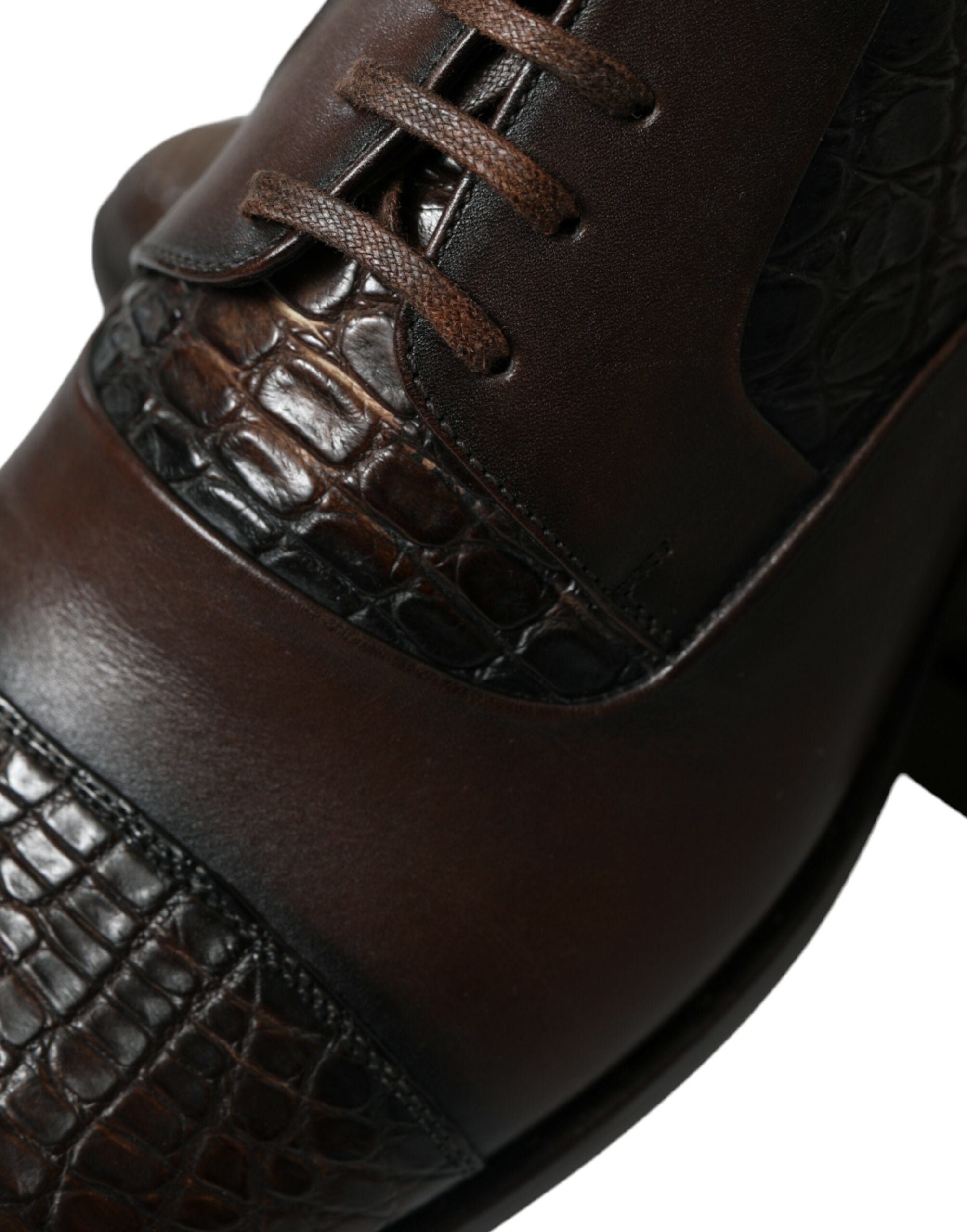 Dolce & Gabbana Brown Exotic Leather Lace Up Oxford Dress Shoes -   -  Dolce & Gabbana.