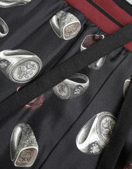 Dolce & Gabbana Black Ring Silk Jogging Trousers Pants -   -  Dolce & Gabbana.