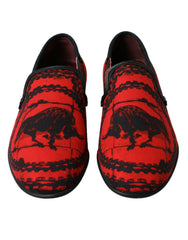 Dolce & Gabbana Red Black Torero Loafers Slippers Men Shoes -   -  Dolce & Gabbana.