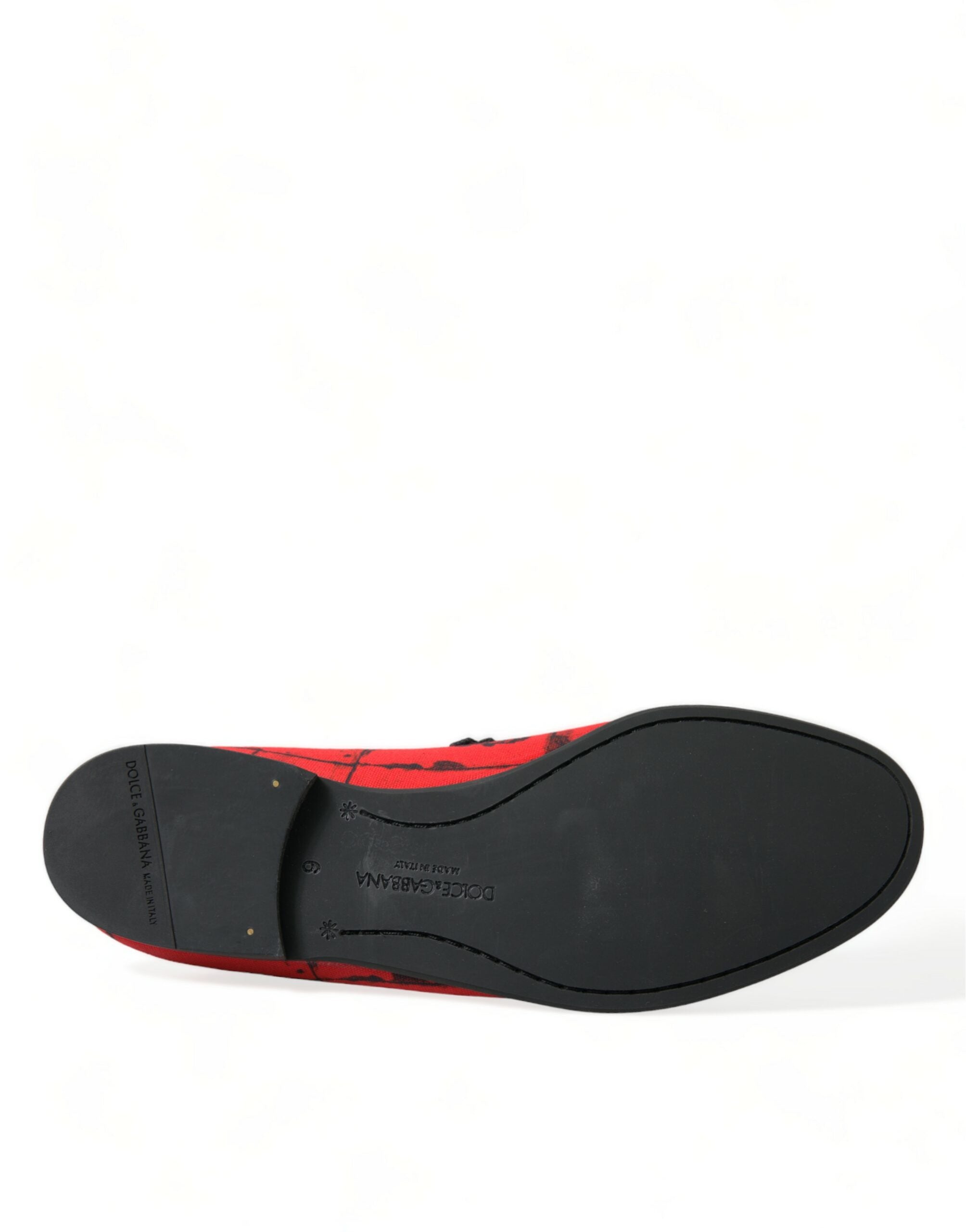 Dolce & Gabbana Red Black Torero Loafers Slippers Men Shoes -   -  Dolce & Gabbana.