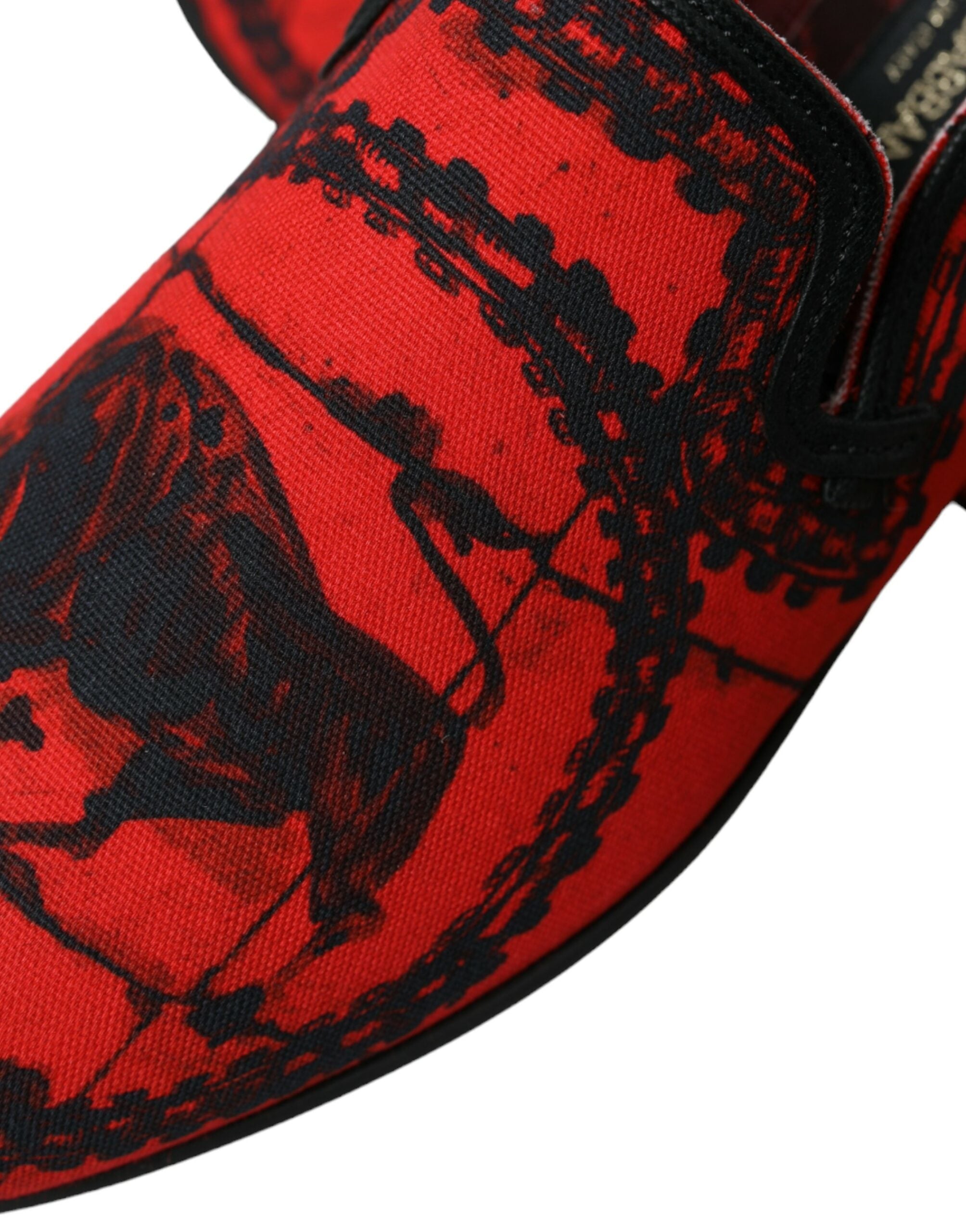 Dolce & Gabbana Red Black Torero Loafers Slippers Men Shoes -   -  Dolce & Gabbana.