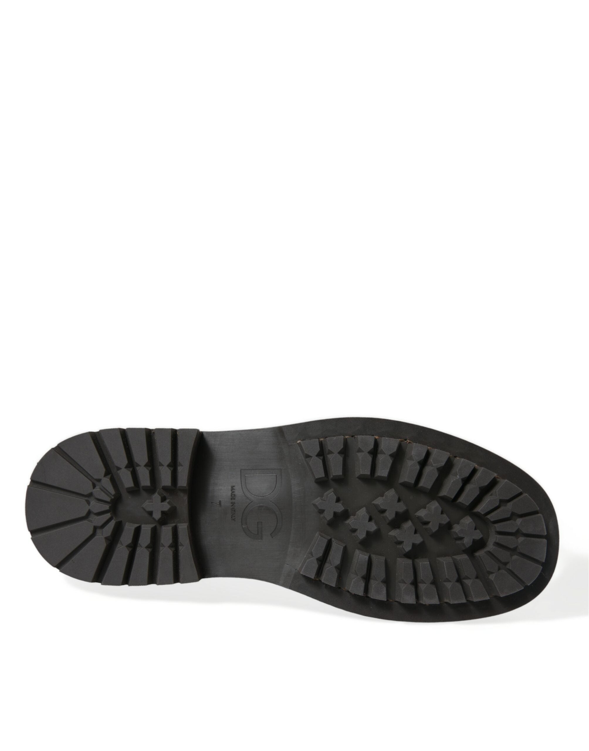 Dolce & Gabbana Brown Leather Lace Up Derby Men Dress Shoes -   -  Dolce & Gabbana.