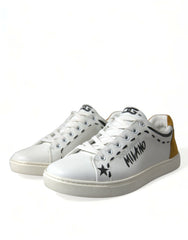 Dolce & Gabbana White Leather LOVE Milano Men Sneakers Shoes -   -  Dolce & Gabbana.