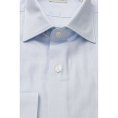 Bagutta Light Blue Cotton Men Shirt -   -  Bagutta.