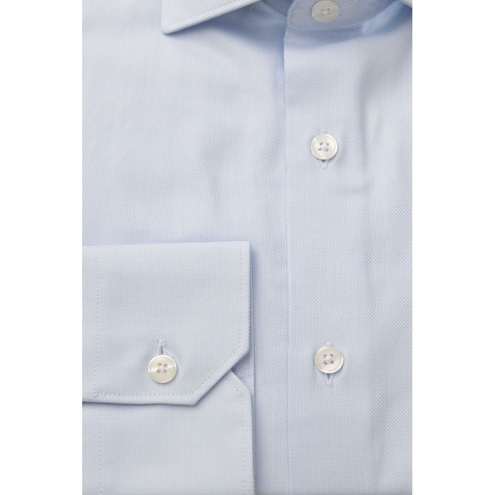 Bagutta Light Blue Cotton Men Shirt -   -  Bagutta.