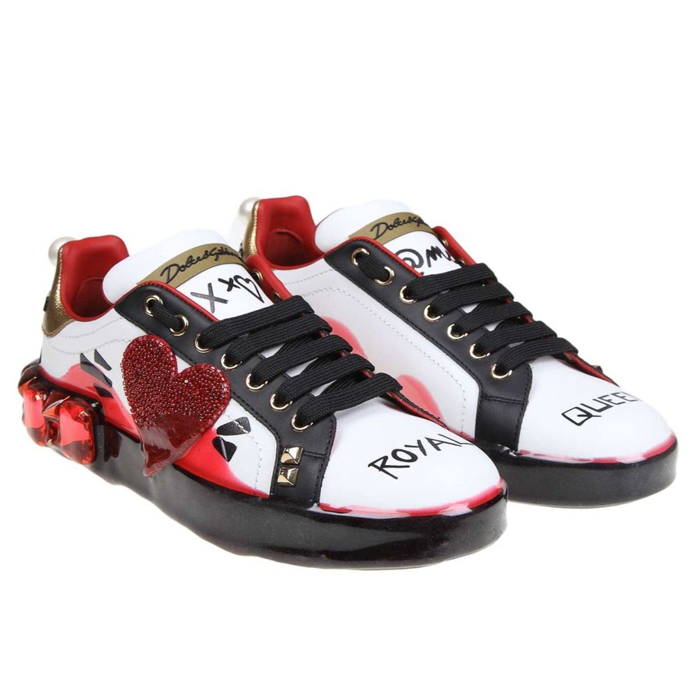 Dolce & Gabbana White Calfskin Women Sneaker -   -  Dolce & Gabbana.