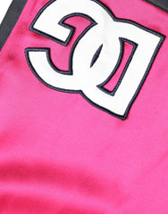 Dolce & Gabbana Pink Viscose Jersey Logo High Waist Shorts -   -  Dolce & Gabbana.