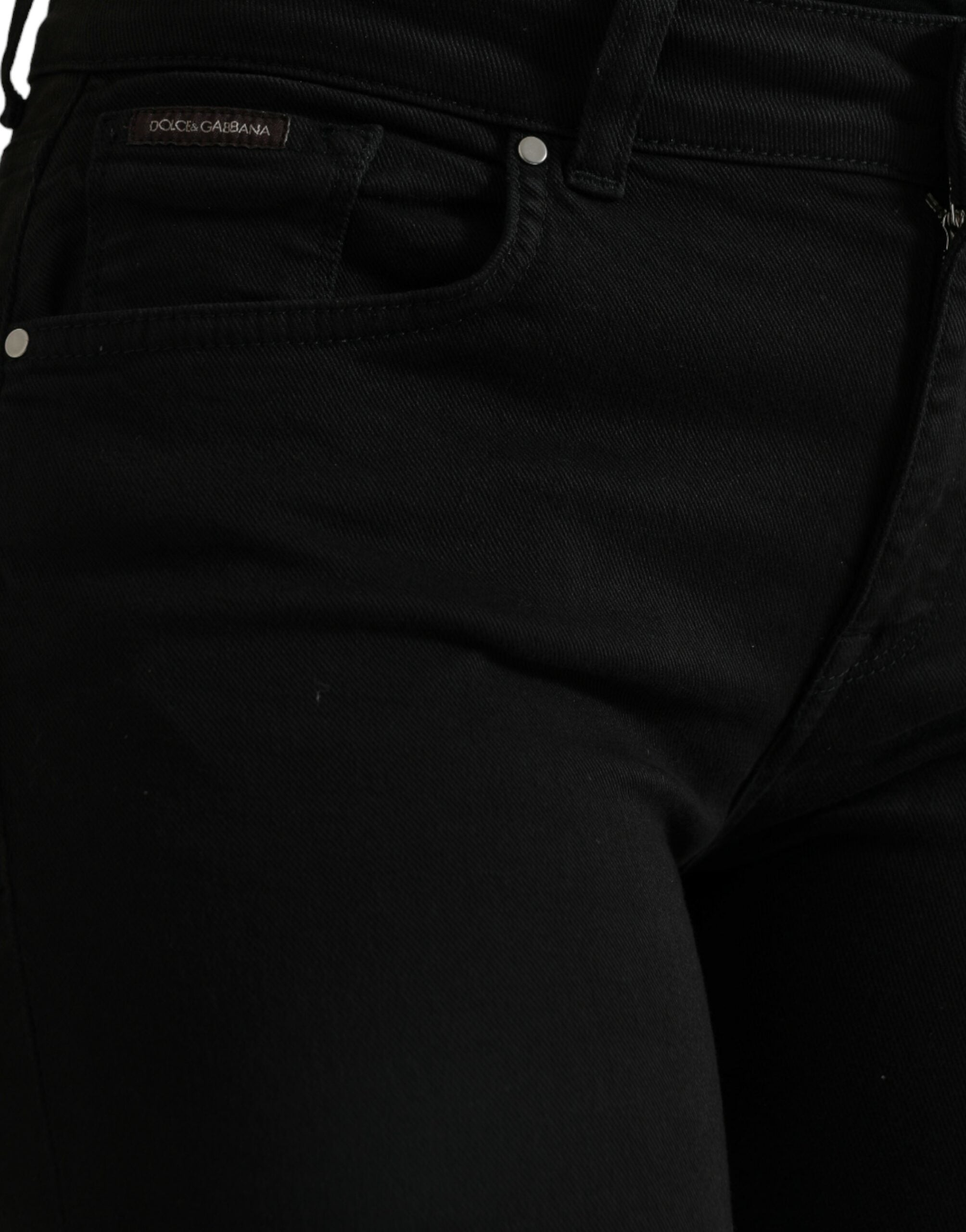Dolce & Gabbana Black Cotton Mid Waist Skinny Denim Jeans -   -  Dolce & Gabbana.