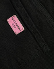Dolce & Gabbana Black Cotton Mid Waist Skinny Denim Jeans -   -  Dolce & Gabbana.