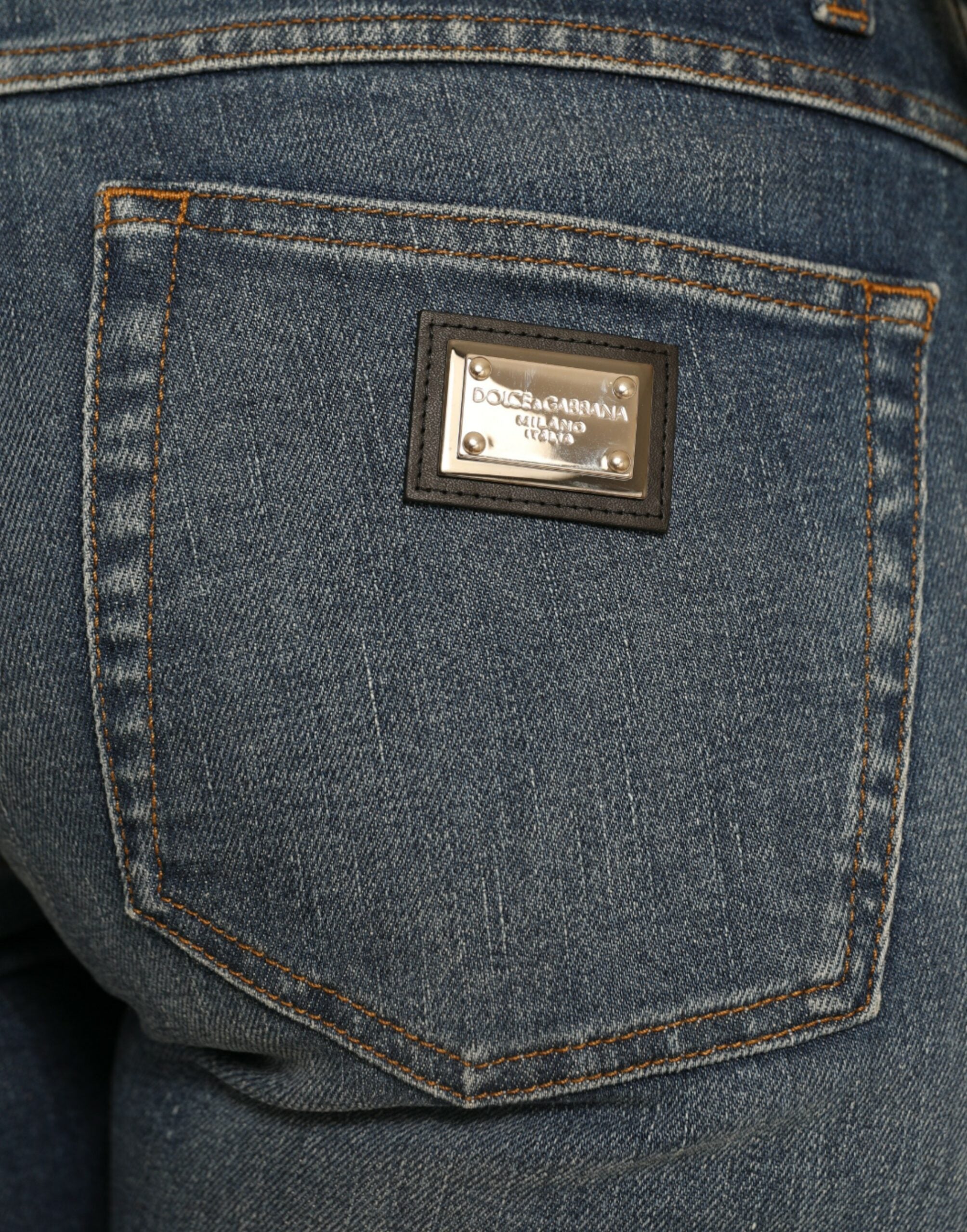 Dolce & Gabbana Blue BOYFRIEND Mid Waist Cotton Denim Jeans -   -  Dolce & Gabbana.