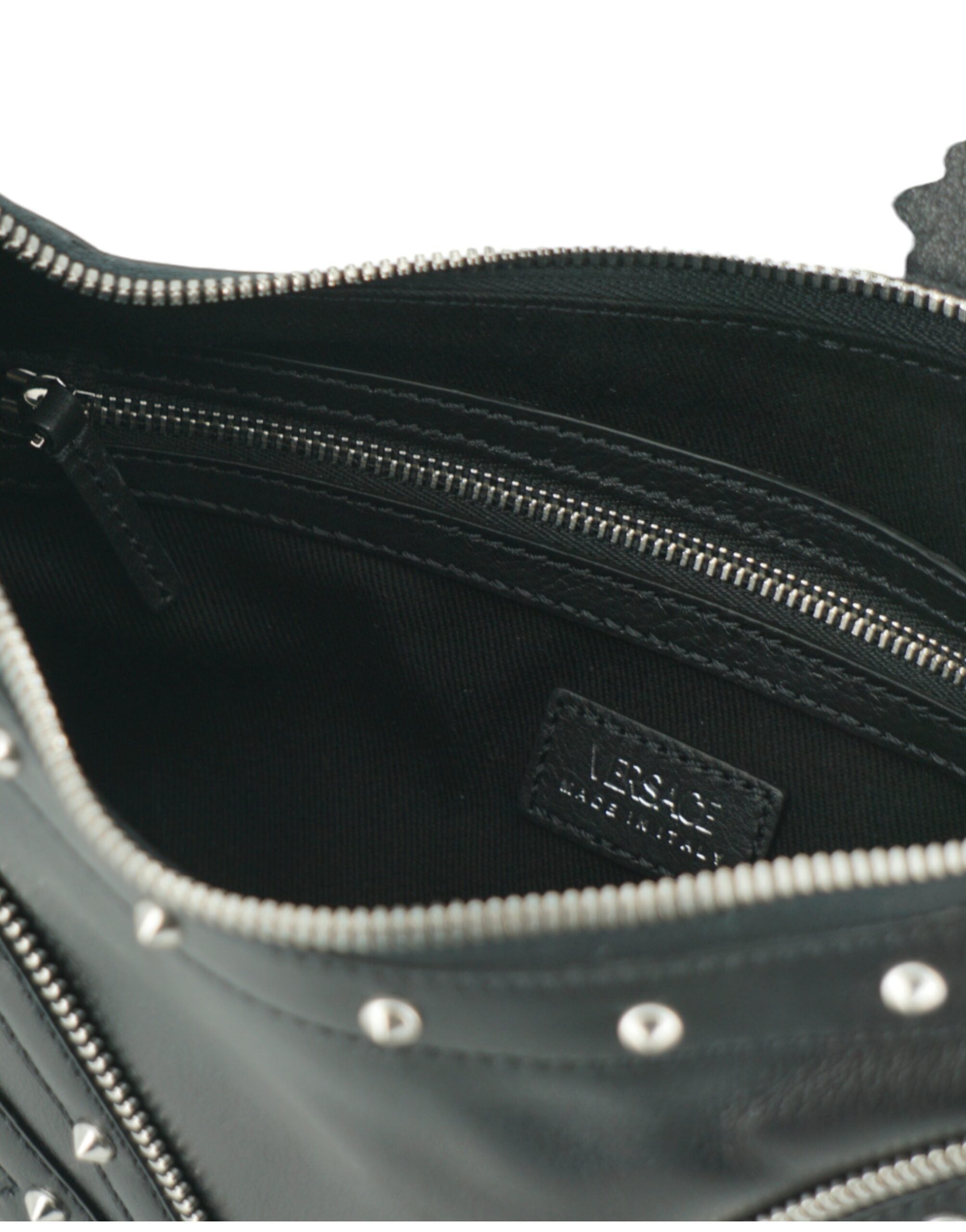 Versace Elegant Black Leather Hobo Shoulder Bag -  Luxury Shoulder Bag for Women -  Versace.