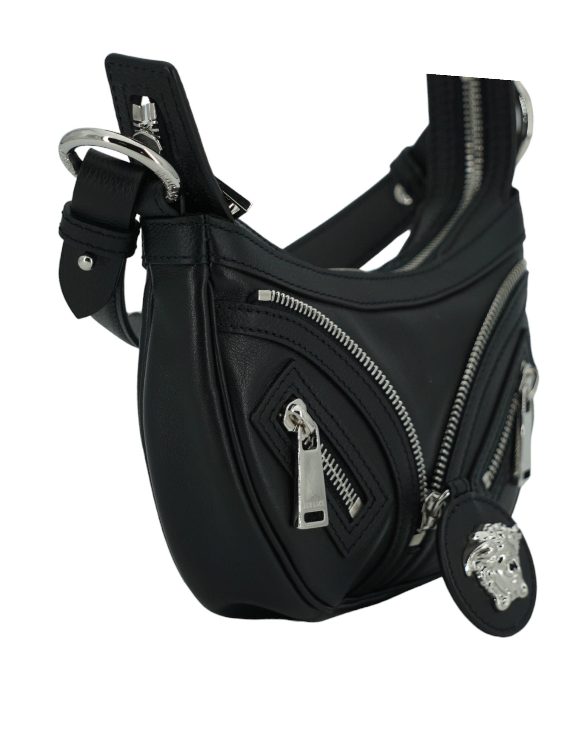 Versace Elegant Black Mini Hobo Shoulder Bag -  Luxury Shoulder Bag for Women -  Versace.