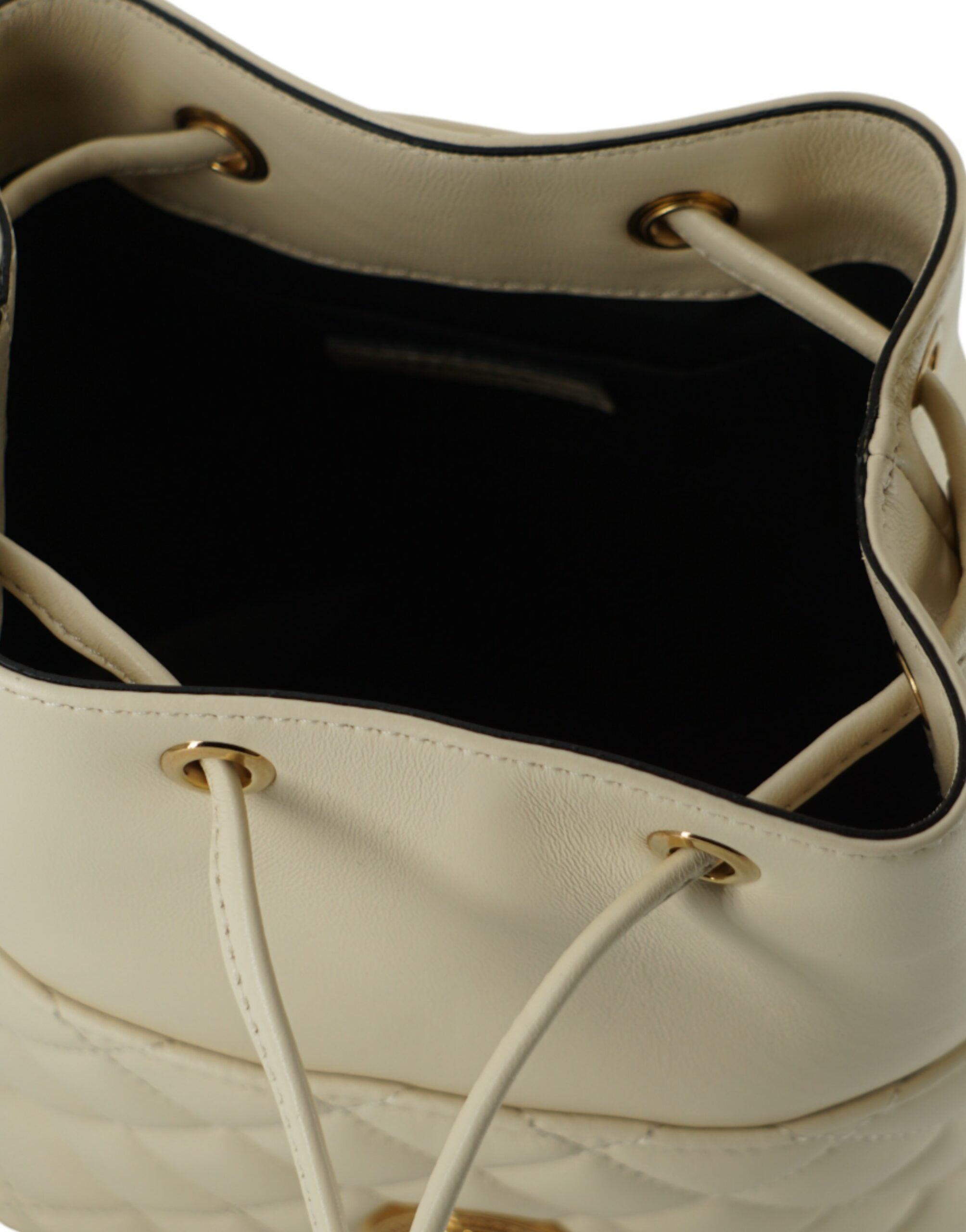 Versace Elegant Small White Leather Bucket Shoulder Bag -  Luxury Shoulder Bag for Women -  Versace.