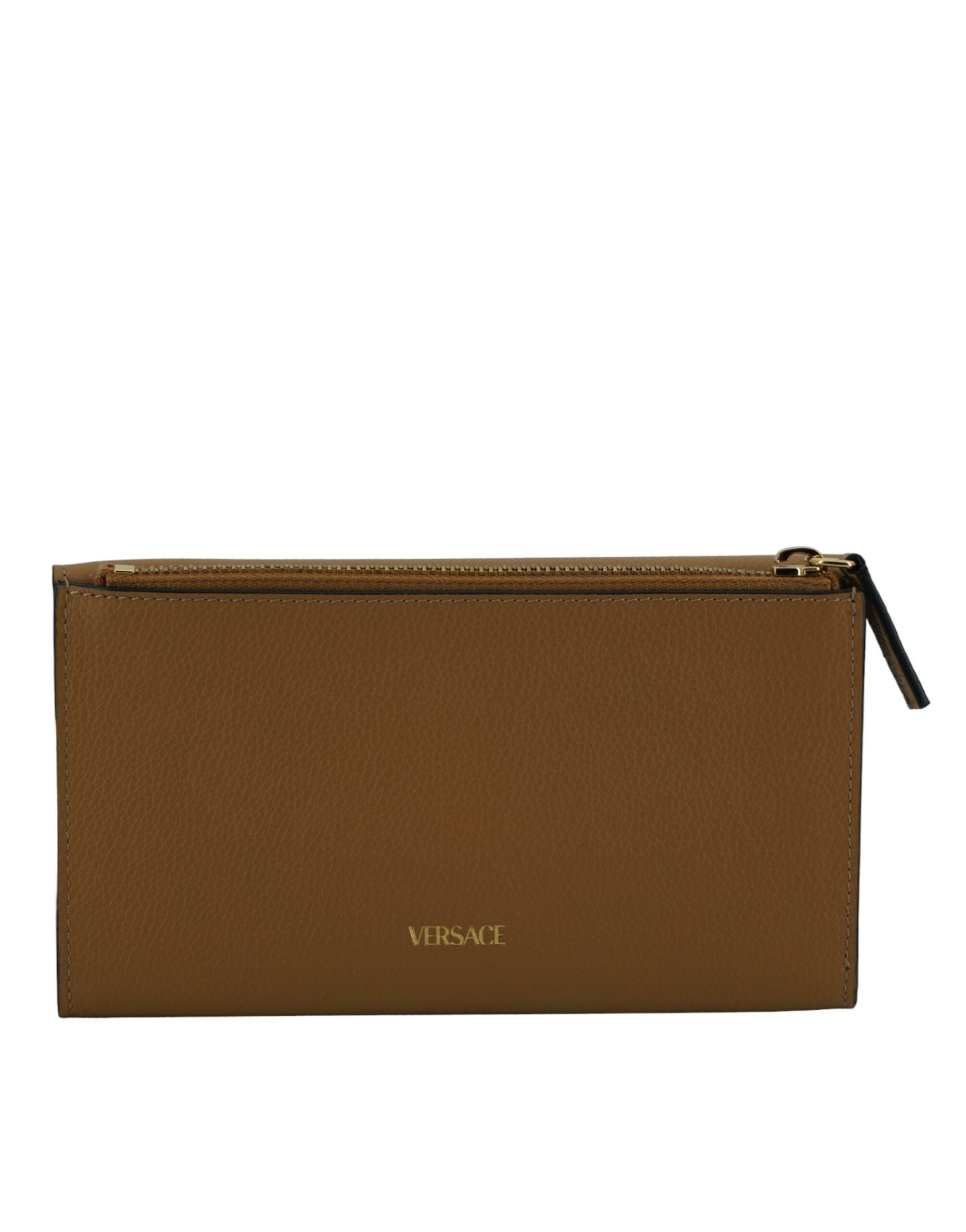 Versace Elegant Calf Leather Wallet with Medusa Logo -   -  Versace.