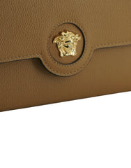 Versace Elegant Calf Leather Wallet with Medusa Logo -   -  Versace.