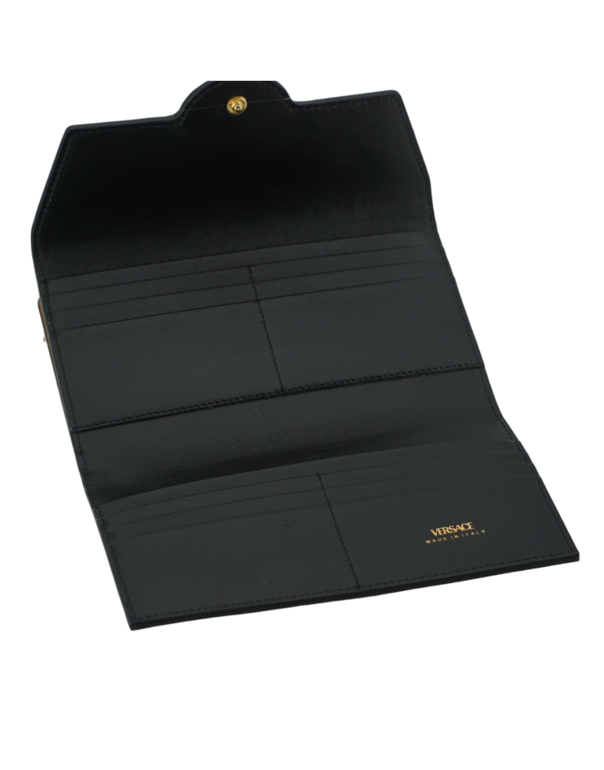 Versace Elegant Calf Leather Wallet with Medusa Logo -   -  Versace.