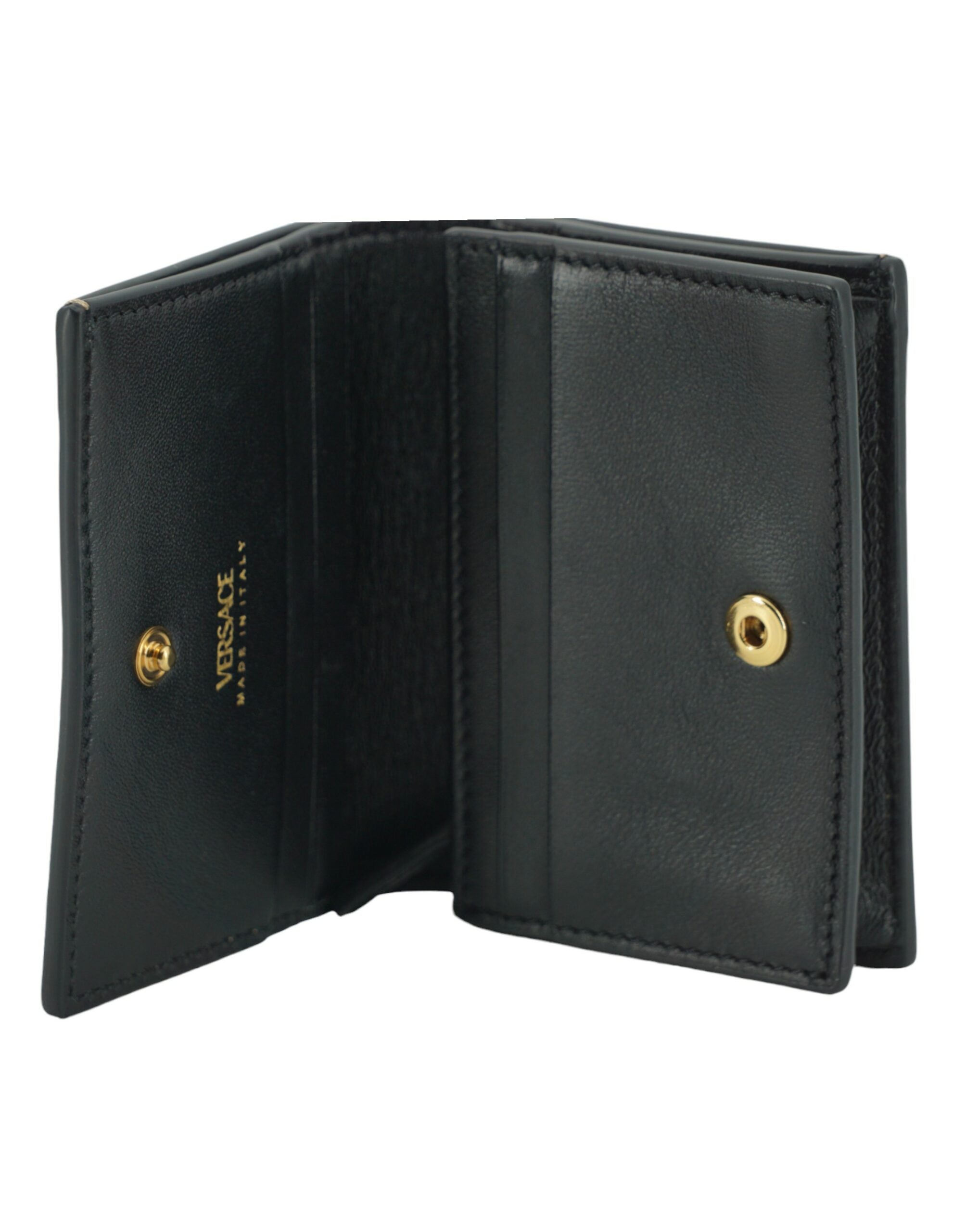Versace Elegant Compact Leather Wallet in Brown -   -  Versace.
