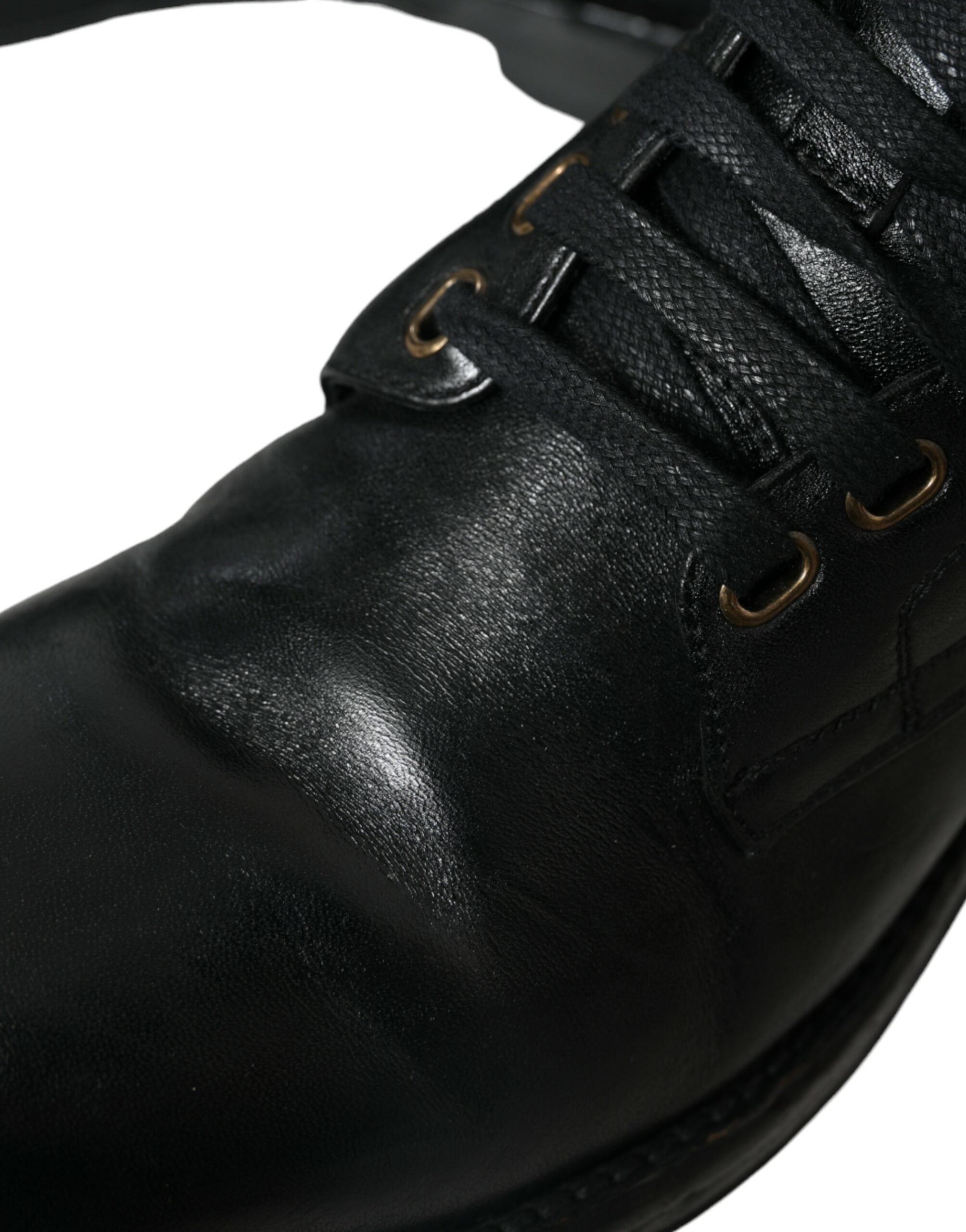Dolce & Gabbana Black Leather Perugino Ankle Boots Shoes -   -  Dolce & Gabbana.