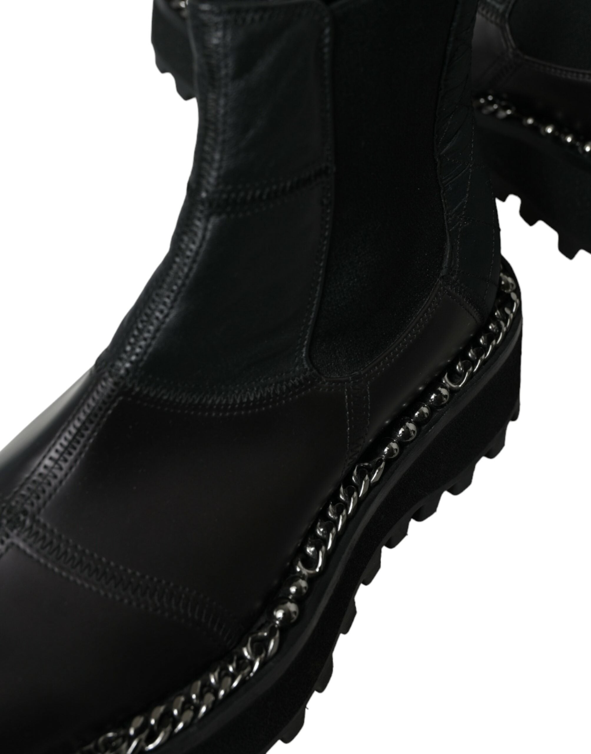 Dolce & Gabbana Black Leather Slip On Stretch Chelsea Boots Shoes -   -  Dolce & Gabbana.