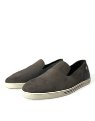 Dolce & Gabbana Blue Suede Caiman Men Loafers Slippers Shoes -   -  Dolce & Gabbana.