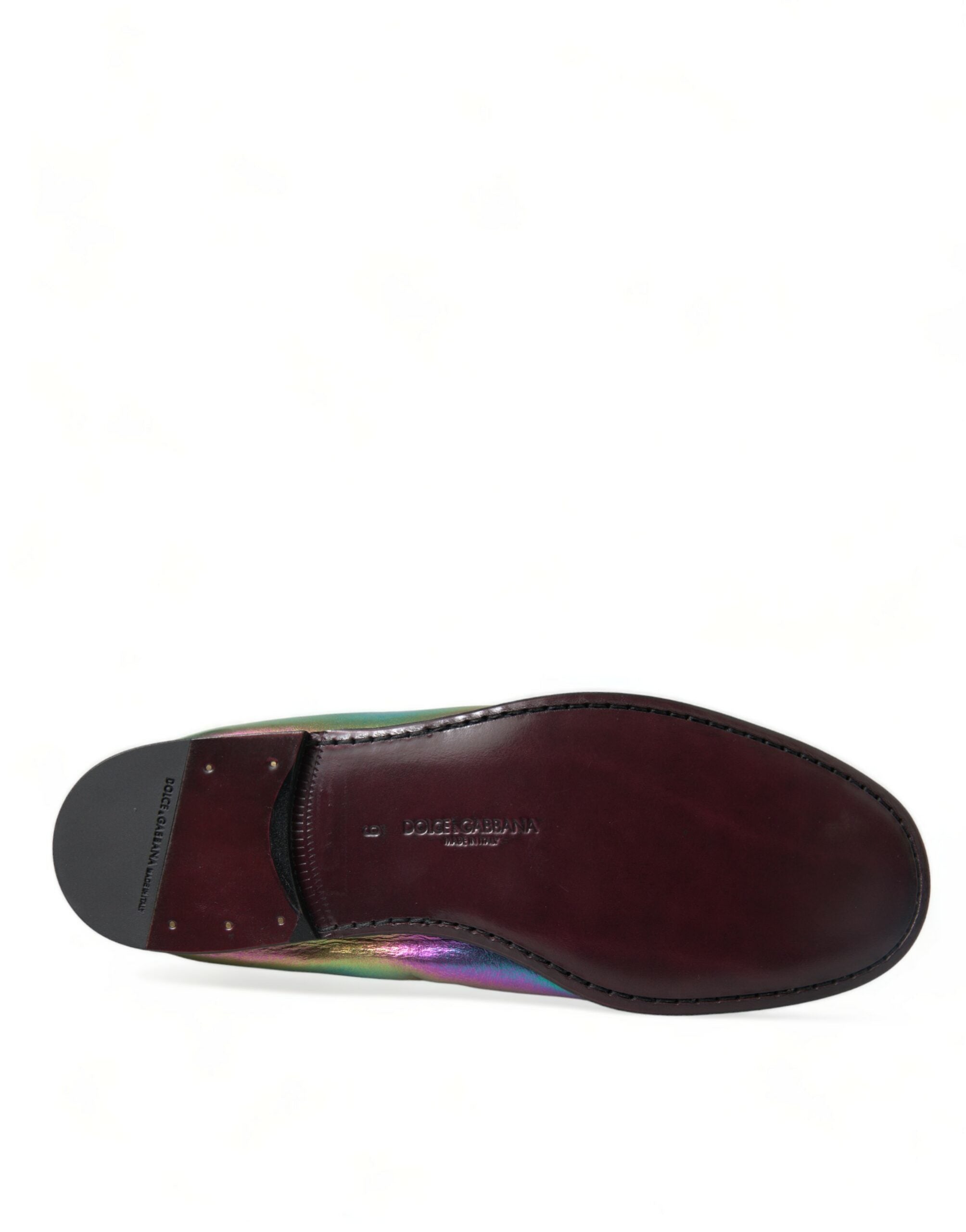 Dolce & Gabbana Multicolor Leather DG Logo Loafer Dress Shoes -   -  Dolce & Gabbana.