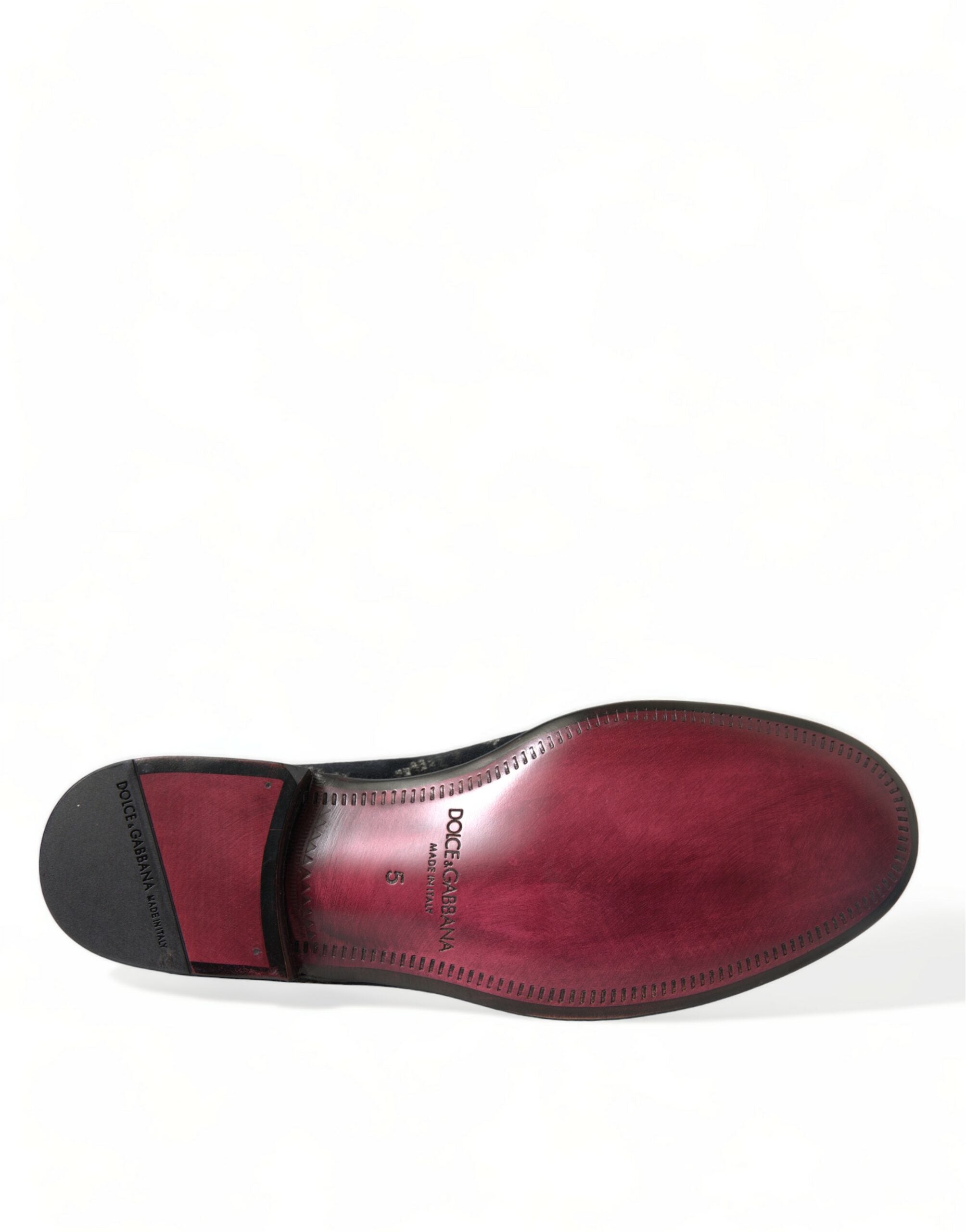 Dolce & Gabbana Black Floral Slippers Men Loafers Dress Shoes -   -  Dolce & Gabbana.