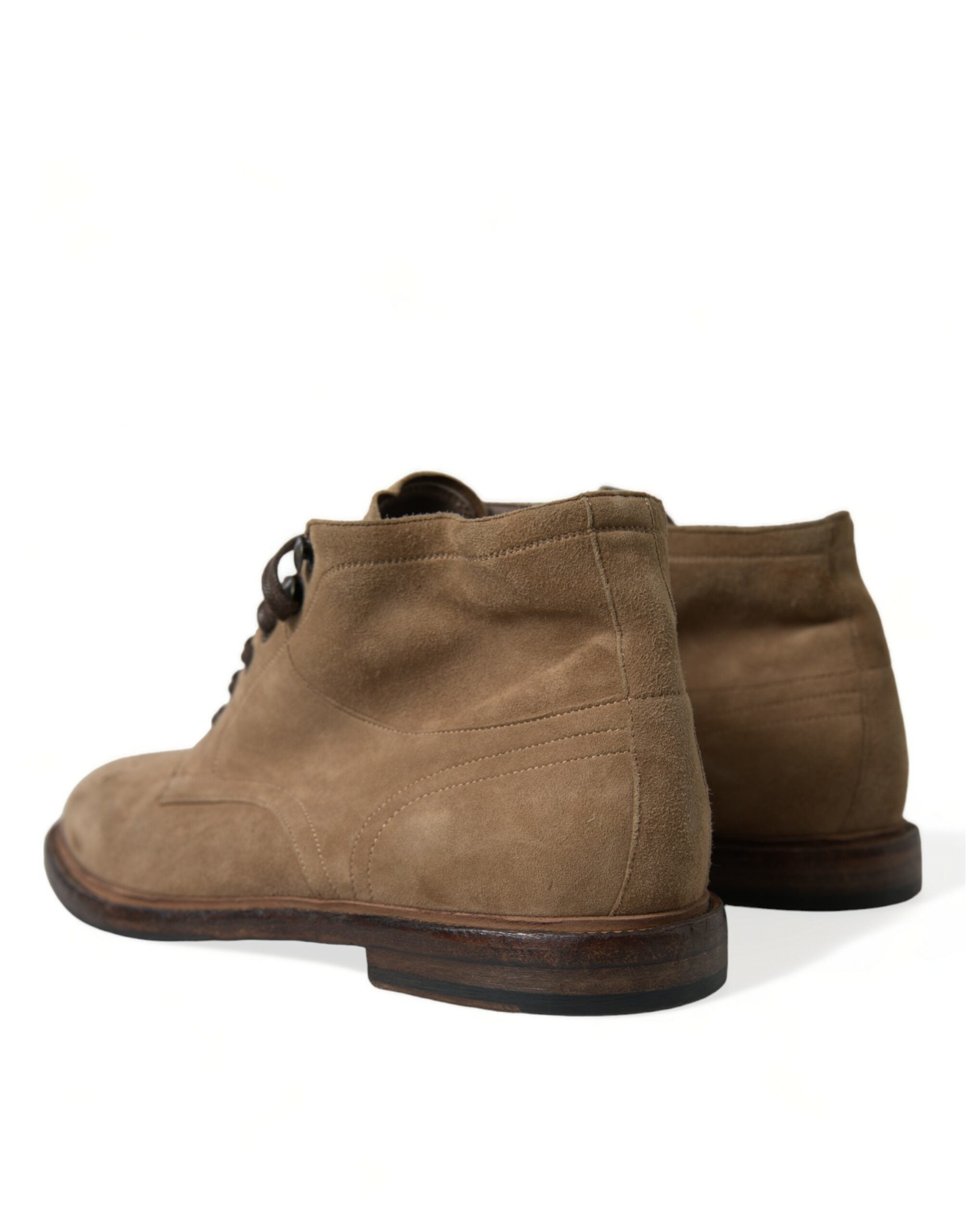 Dolce & Gabbana Brown Leather Lace Up Ankle Boots Shoes -   -  Dolce & Gabbana.