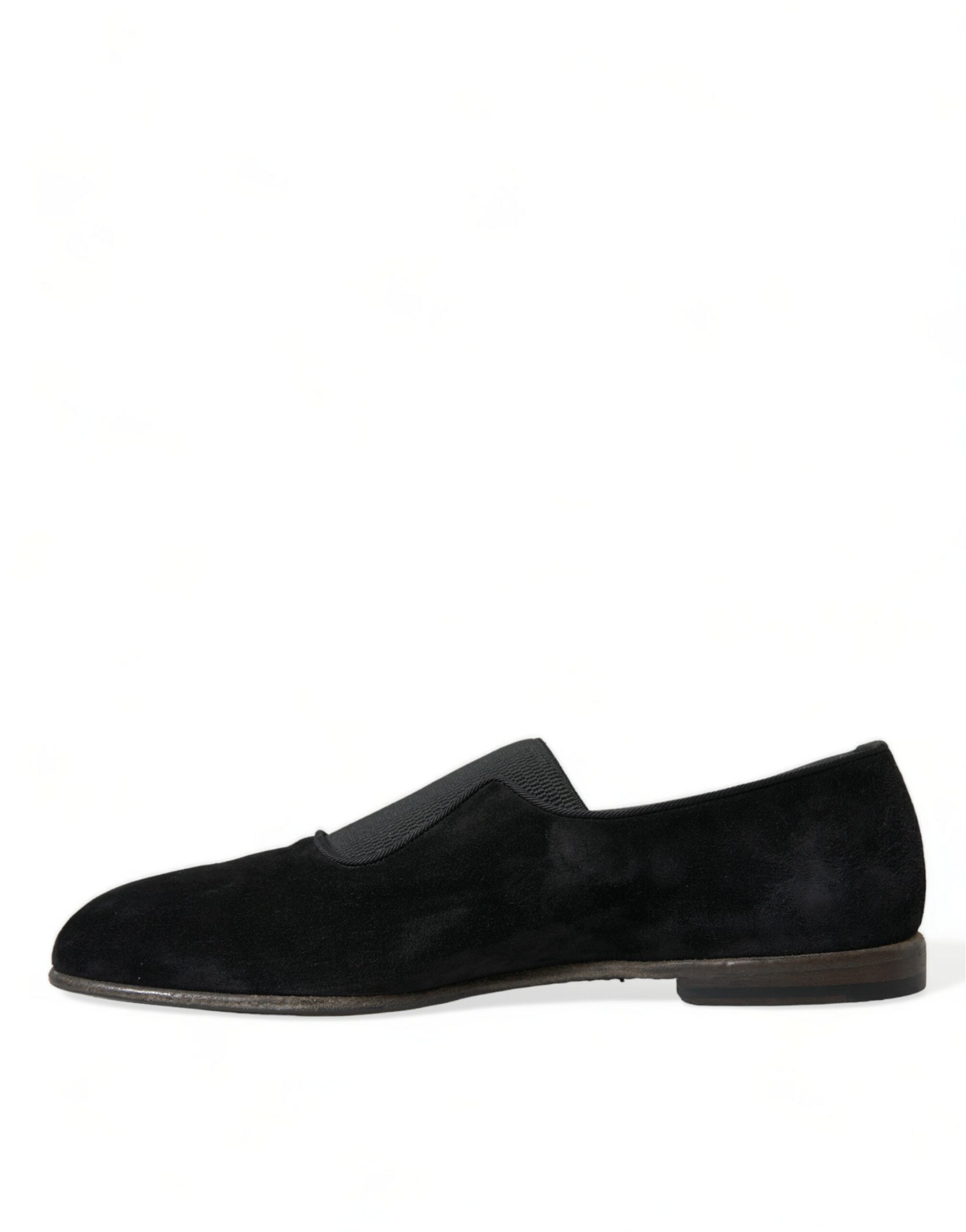 Dolce & Gabbana Black RUNWAY Velour AMALFI Loafers Shoes -   -  Dolce & Gabbana.