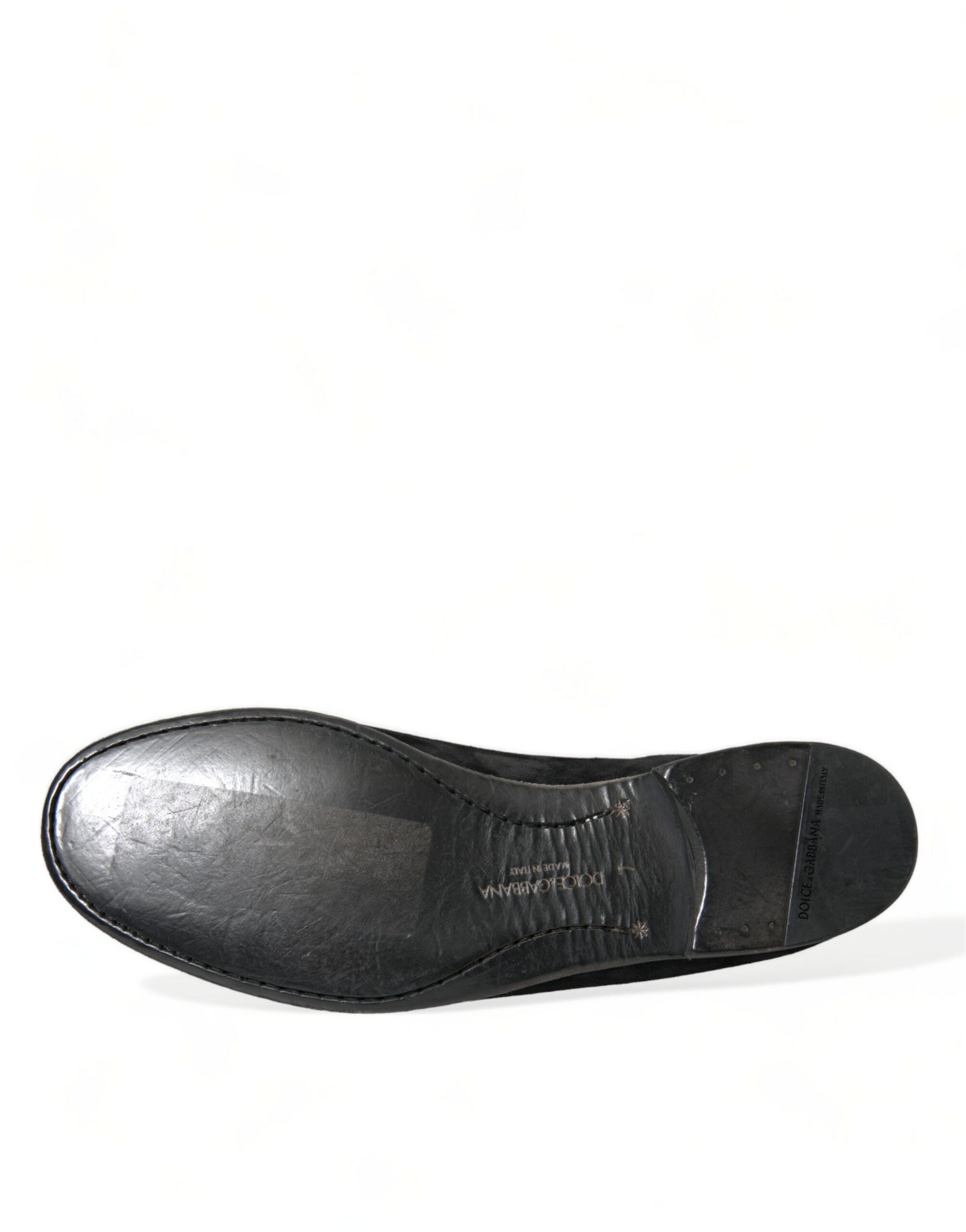 Dolce & Gabbana Black RUNWAY Velour AMALFI Loafers Shoes -   -  Dolce & Gabbana.