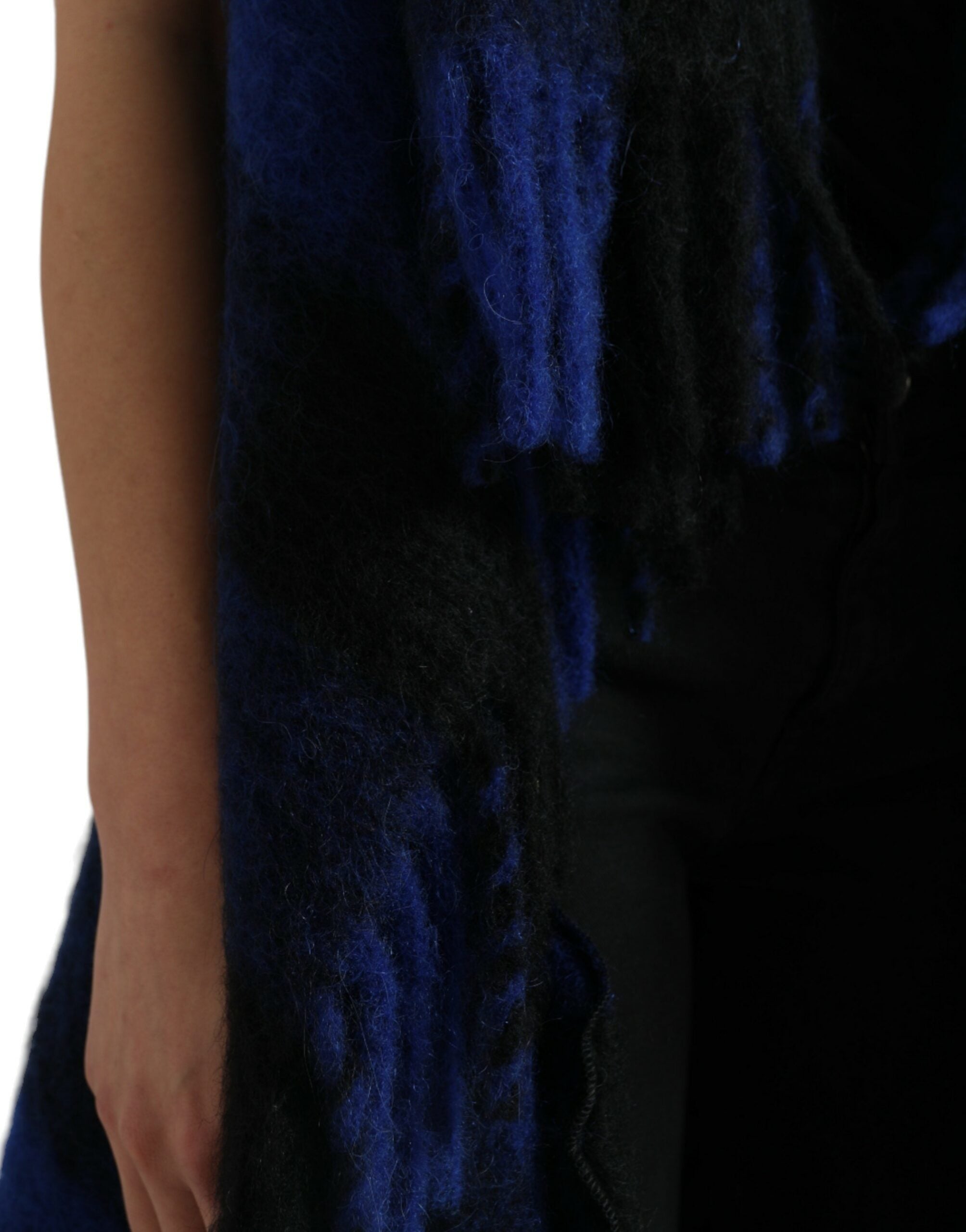 Dolce & Gabbana Black Blue Buffalo Check Poncho Coat Sweater -   -  Dolce & Gabbana.