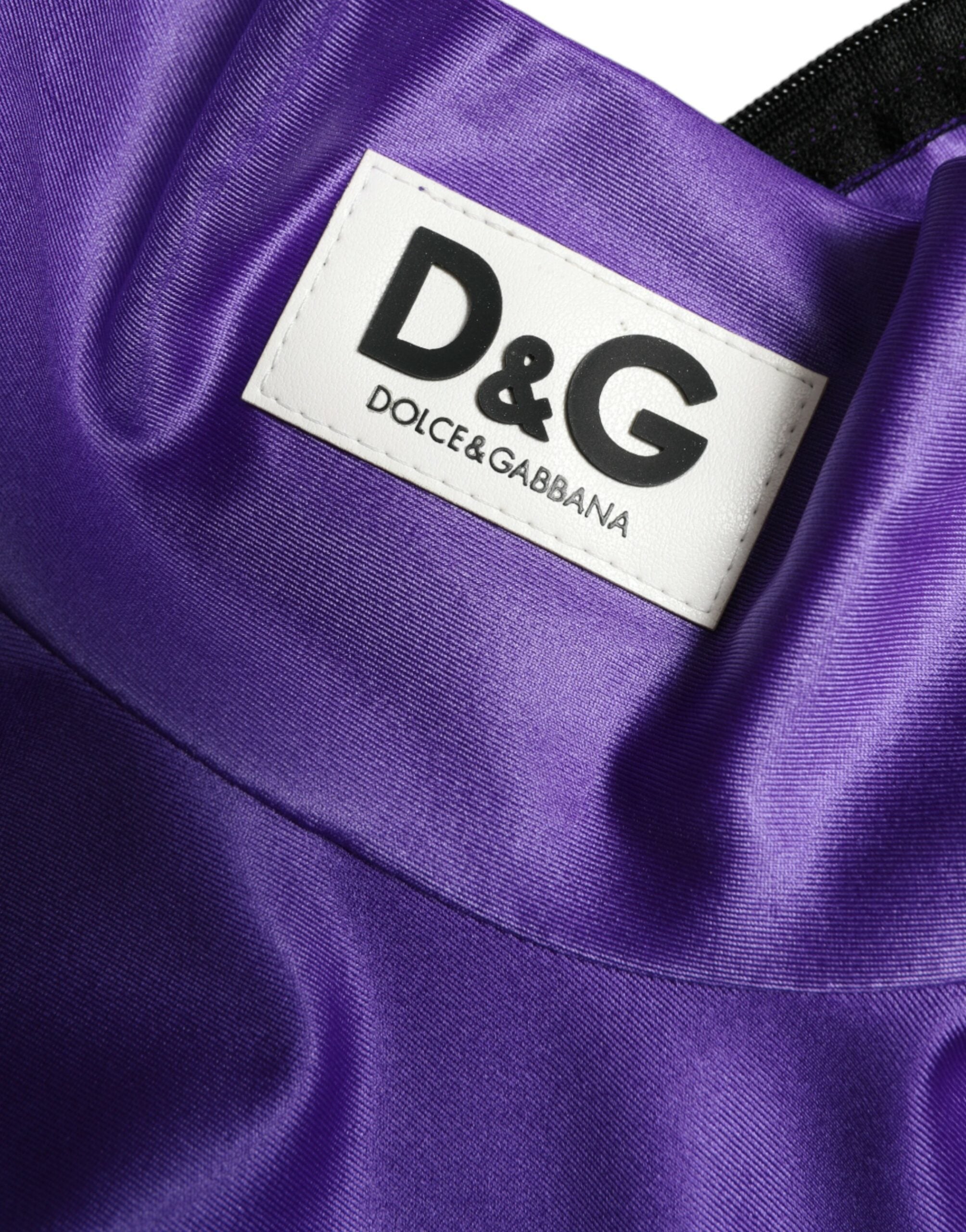 Dolce & Gabbana Purple Nylon Stretch Slim Long Sleeves Top -   -  Dolce & Gabbana.