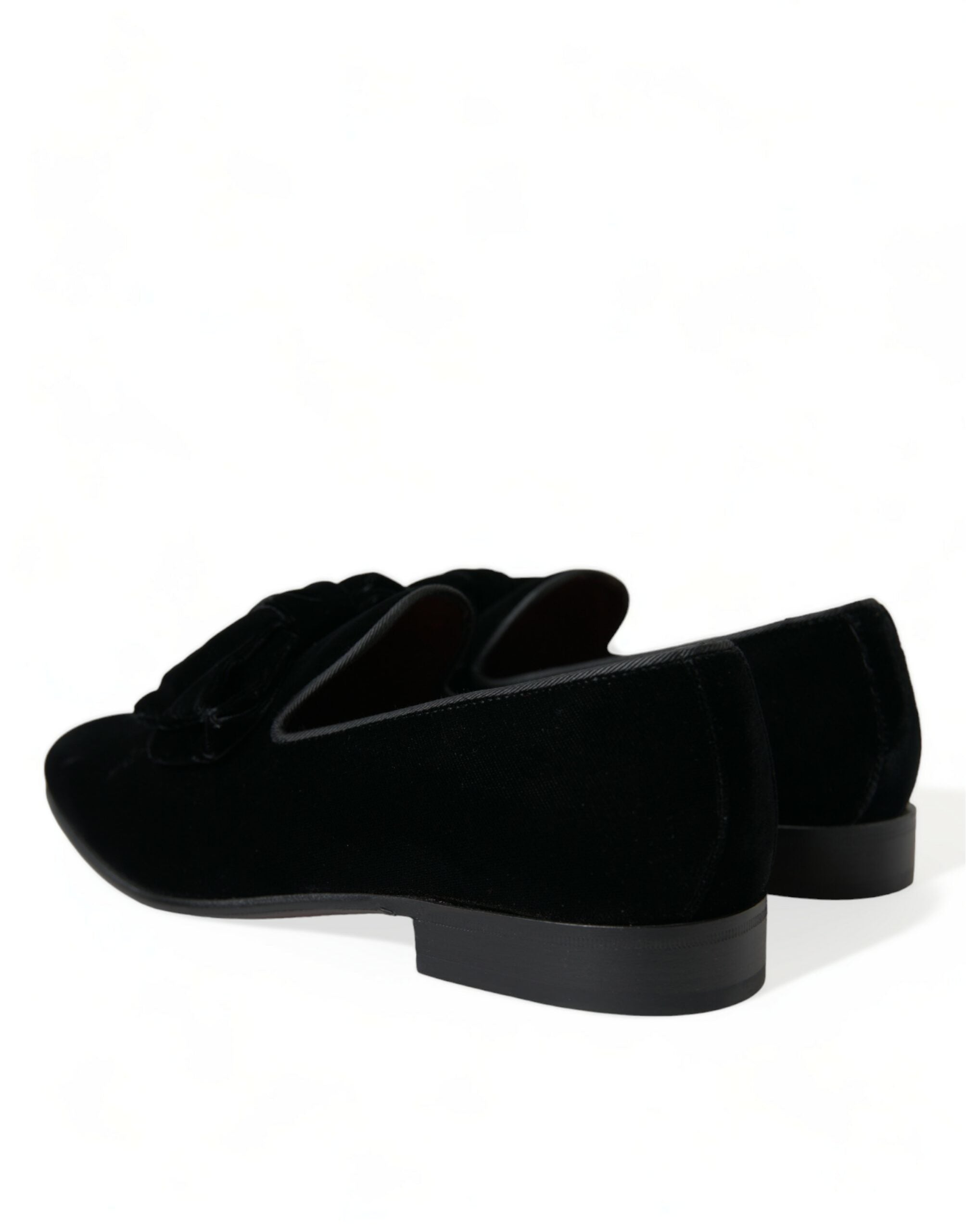 Dolce & Gabbana Black Velvet Loafers Formal Dress Shoes -   -  Dolce & Gabbana.