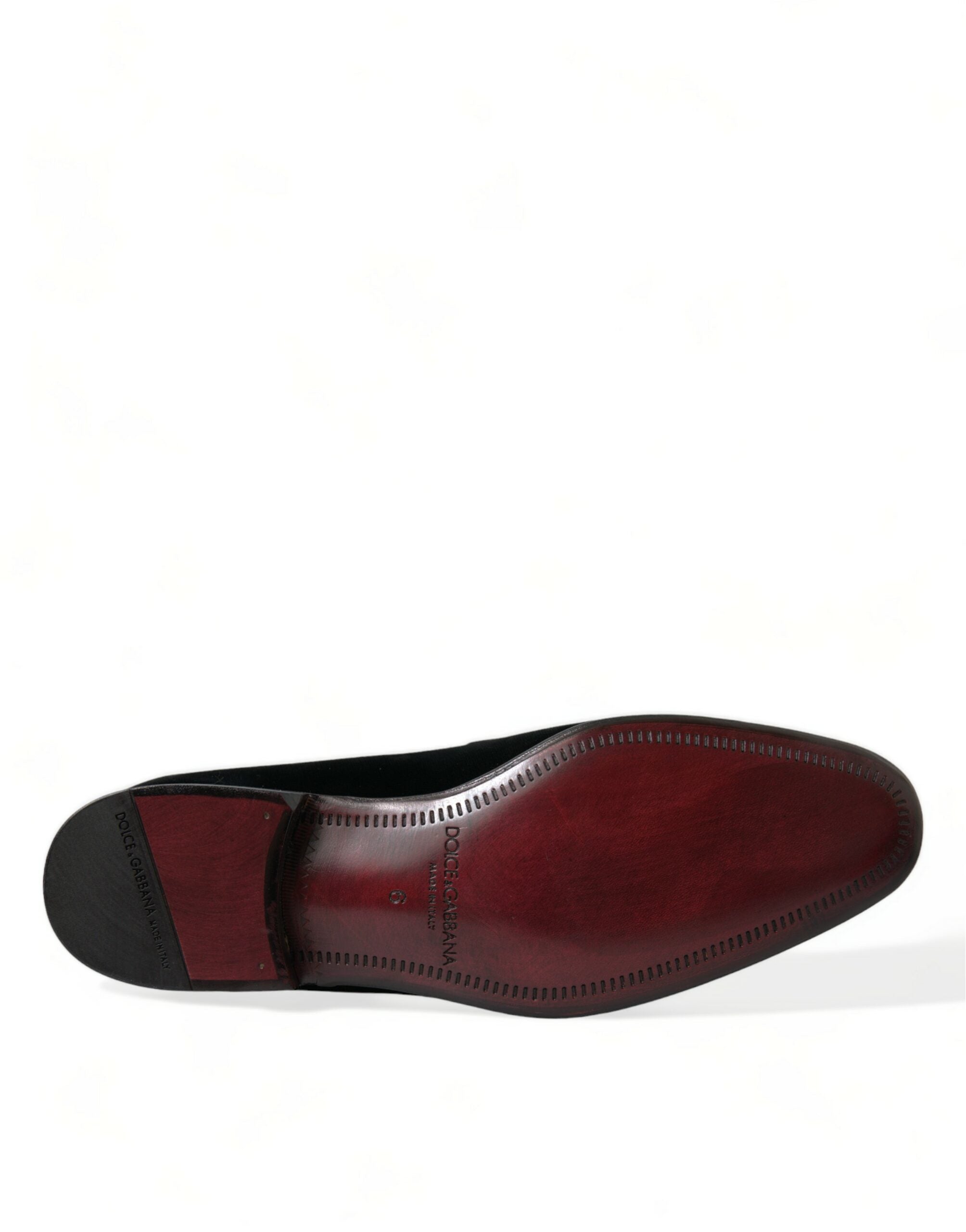 Dolce & Gabbana Black Velvet Loafers Formal Dress Shoes -   -  Dolce & Gabbana.