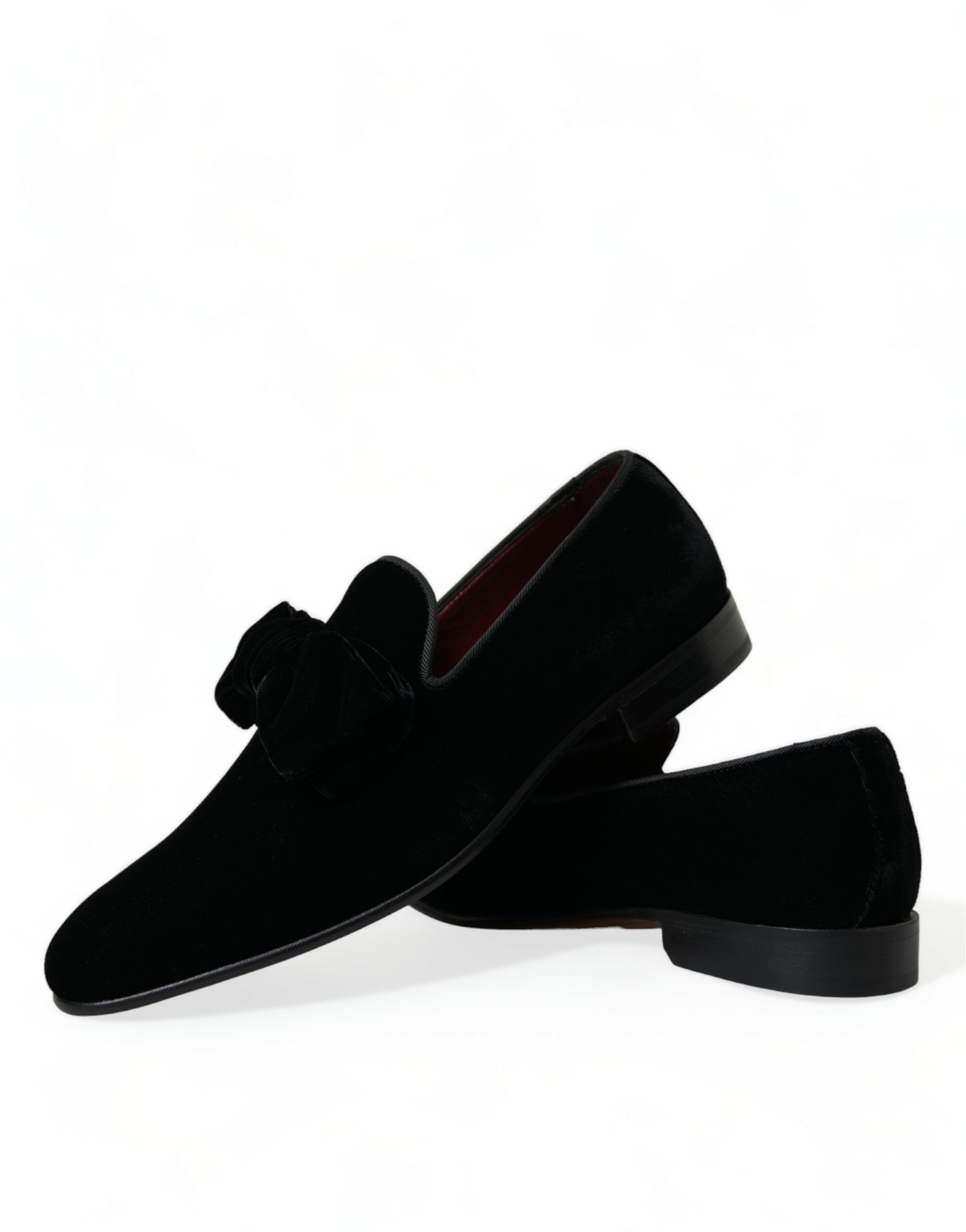 Dolce & Gabbana Black Velvet Loafers Formal Dress Shoes -   -  Dolce & Gabbana.