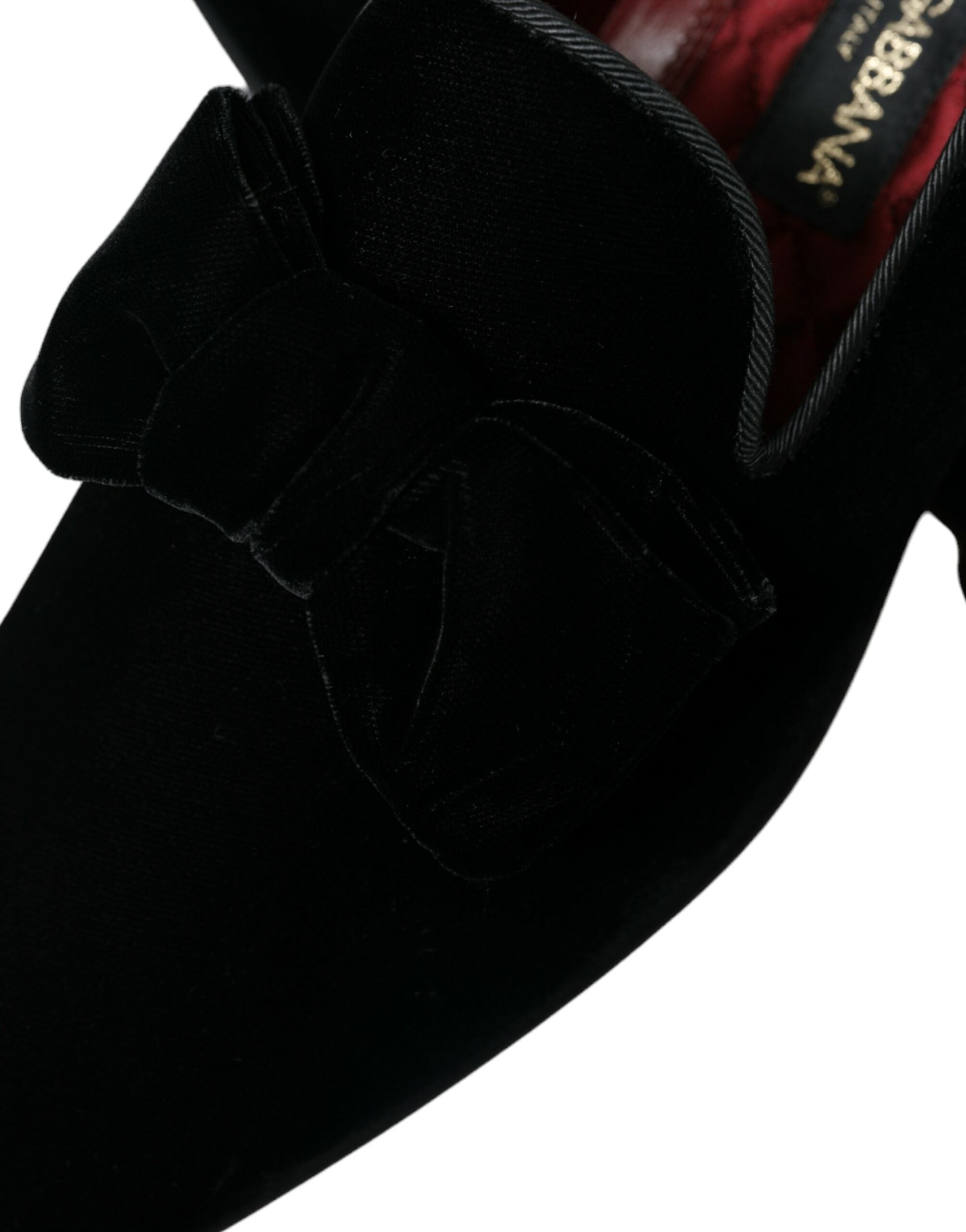 Dolce & Gabbana Black Velvet Loafers Formal Dress Shoes -   -  Dolce & Gabbana.