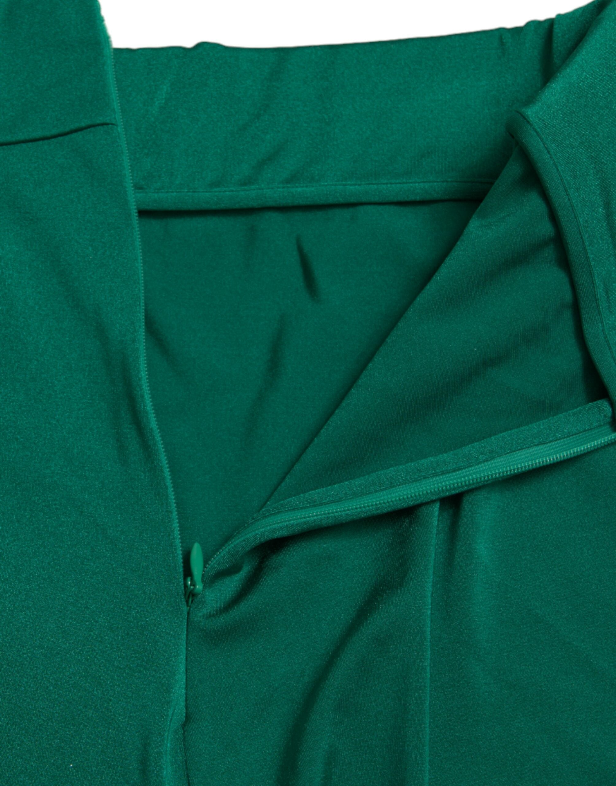 Dolce & Gabbana Green Nylon Stretch Slim Leggings Pants -   -  Dolce & Gabbana.