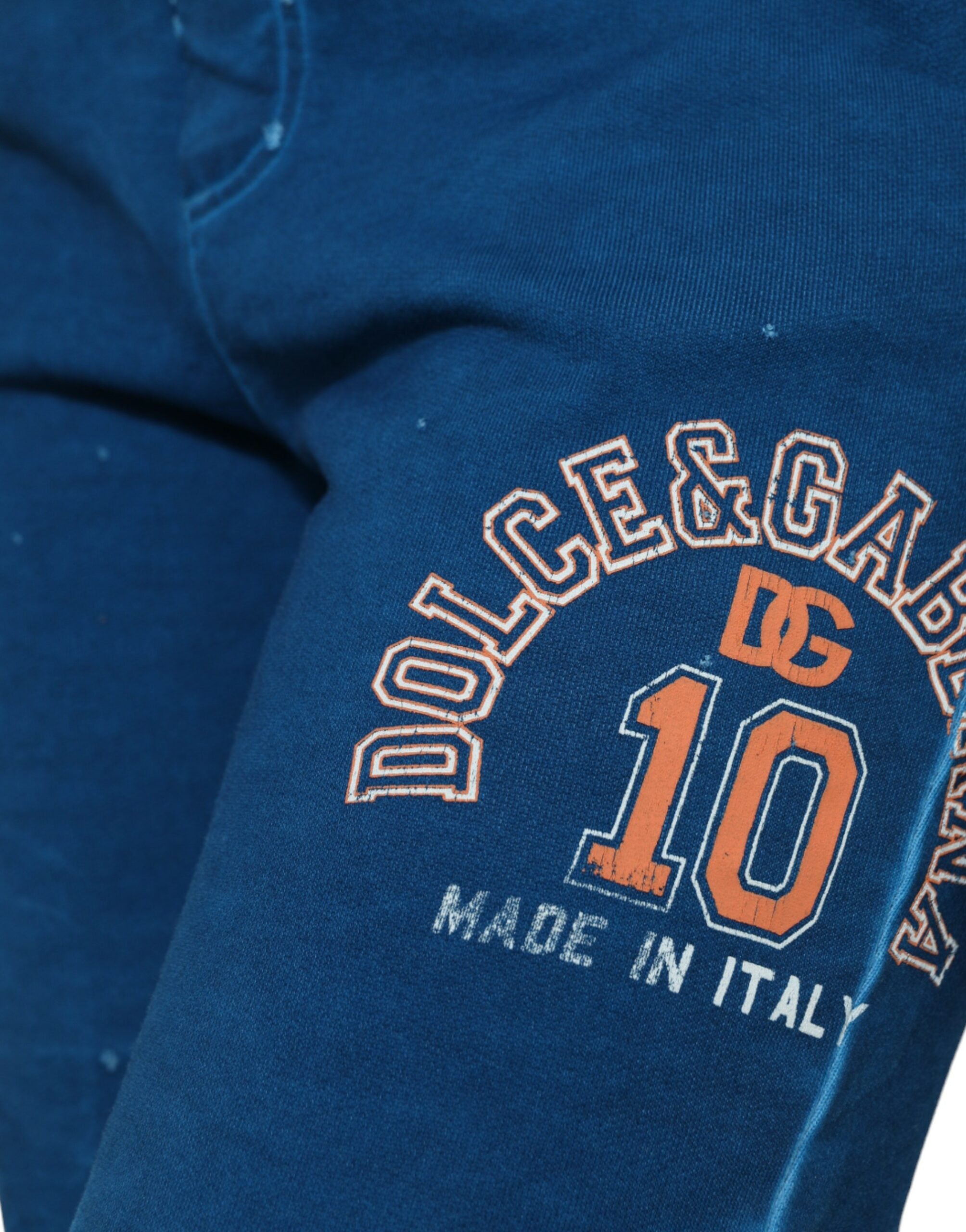 Dolce & Gabbana Blue Logo Cotton Jogger Sweatpants Pants -   -  Dolce & Gabbana.