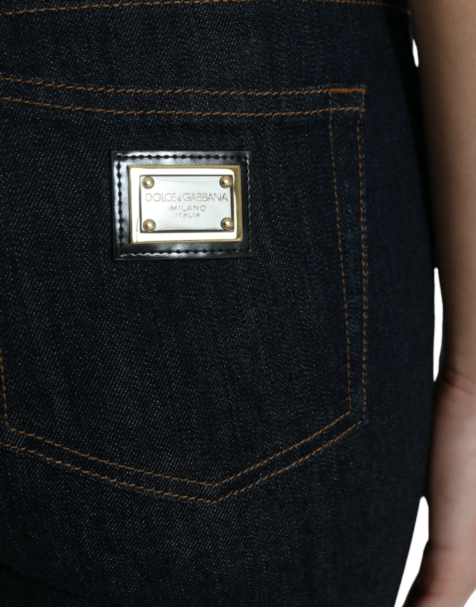 Dolce & Gabbana Blue Cotton Stretch Denim Skinny Jeans -   -  Dolce & Gabbana.