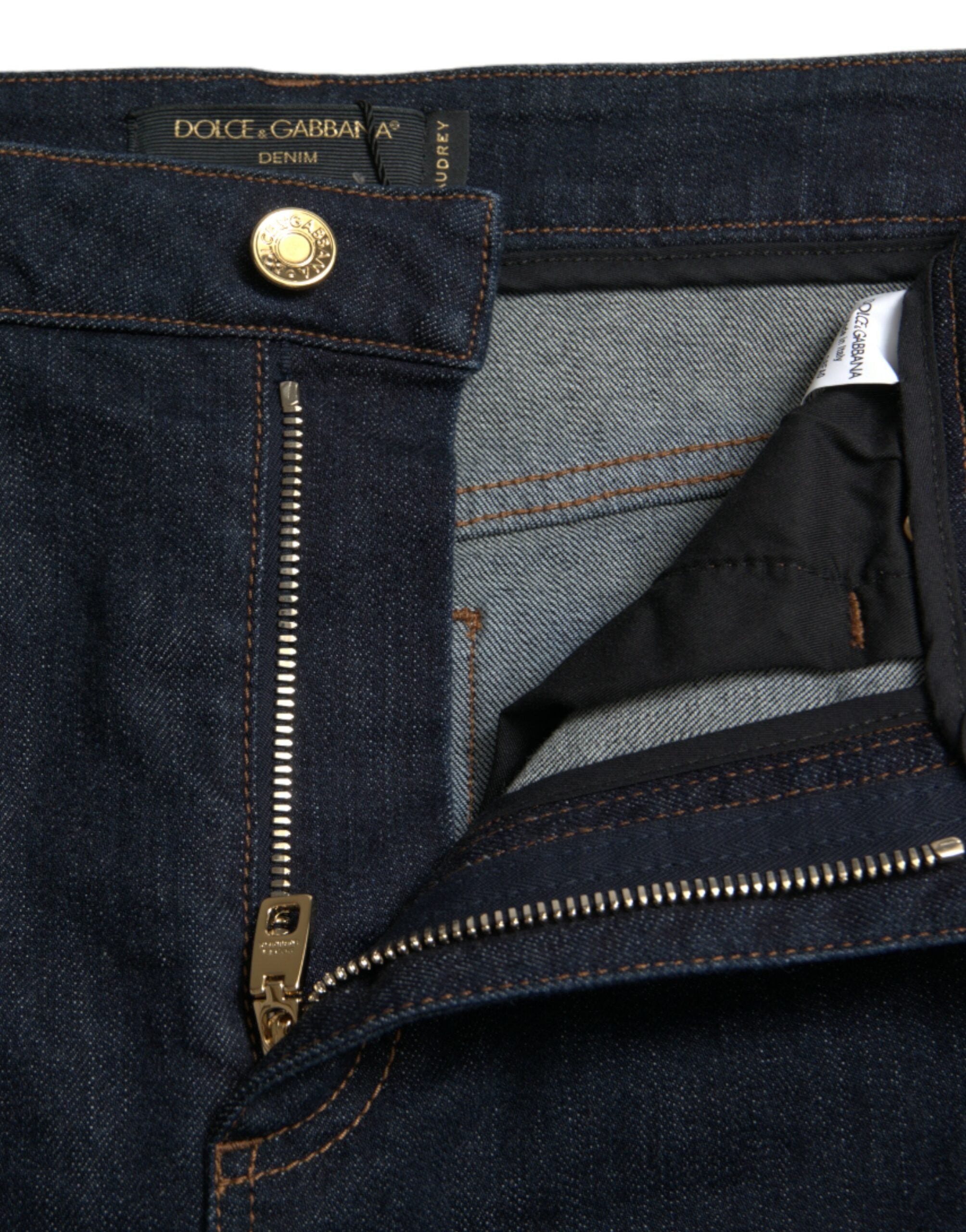 Dolce & Gabbana Blue Cotton Stretch Denim Skinny Jeans -   -  Dolce & Gabbana.